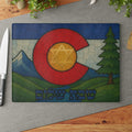 Colorado Stained Glass Challah Board, Shabbat Plate, Jewish Gift 11x15