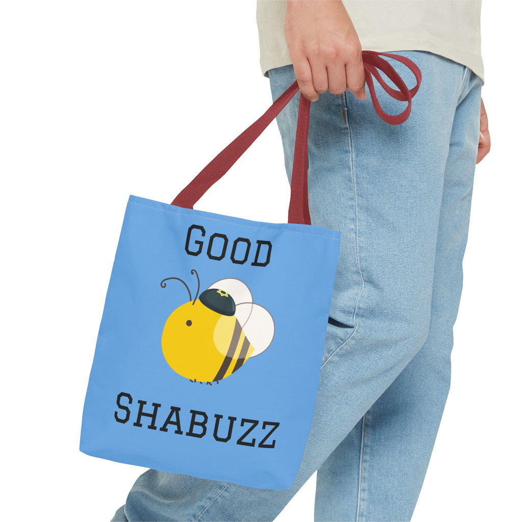 Good ShaBuzz Jewish Tote Bag, Bee Kippah Design, Funny Shabbat Gift