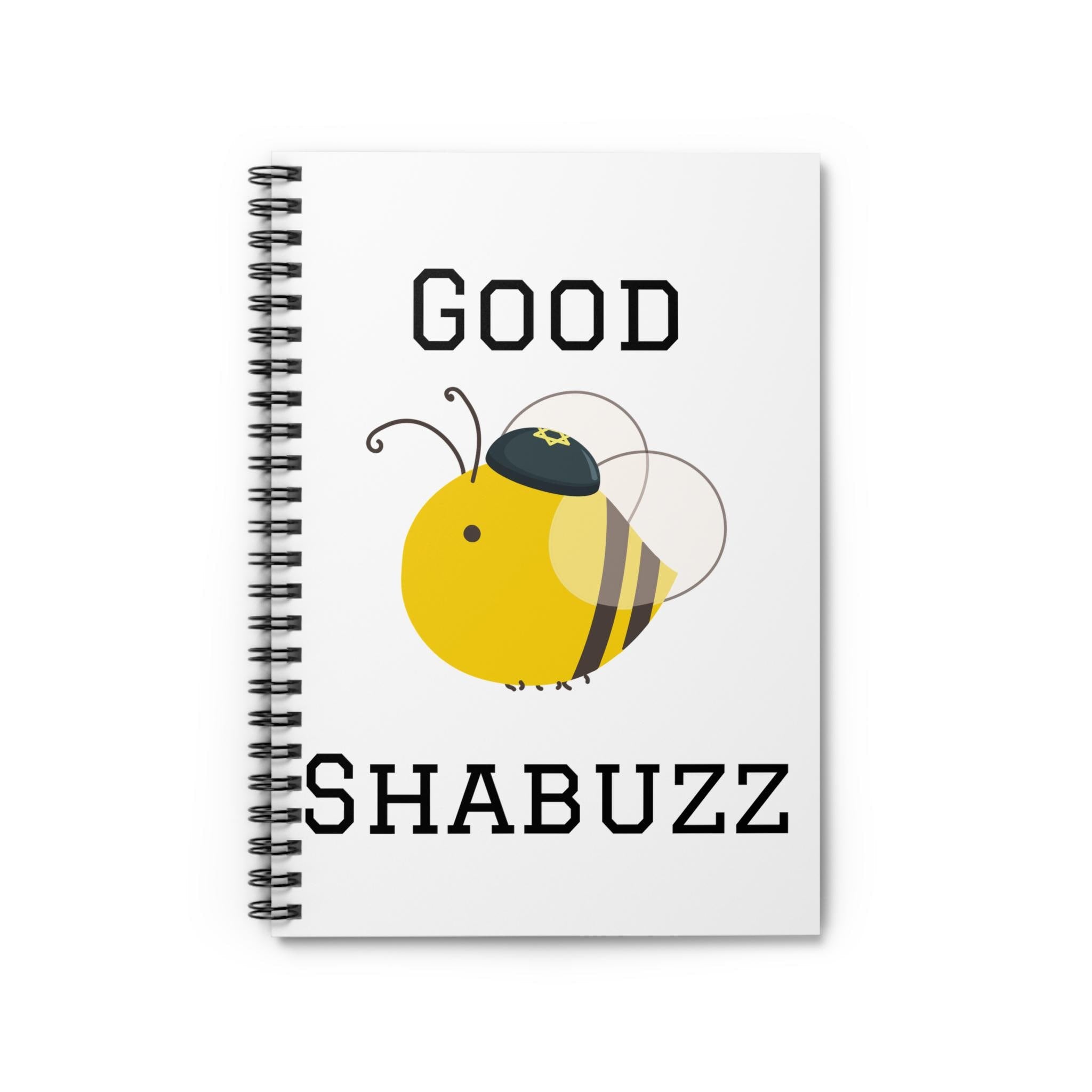 Good Shabbos Bee Spiral Notebook, Jewish Gift