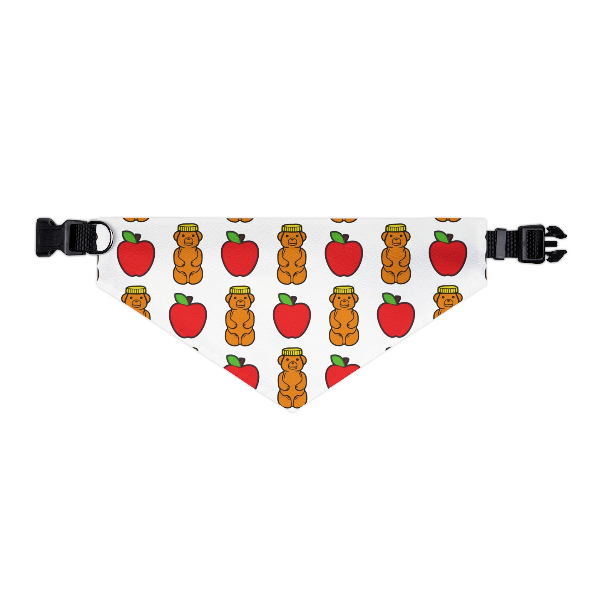 Rosh Hashanah Dog Bandana Apple Print Jewish New Year Pet Scarf, Kosher Dog Gift, High Holiday Bandana Collar