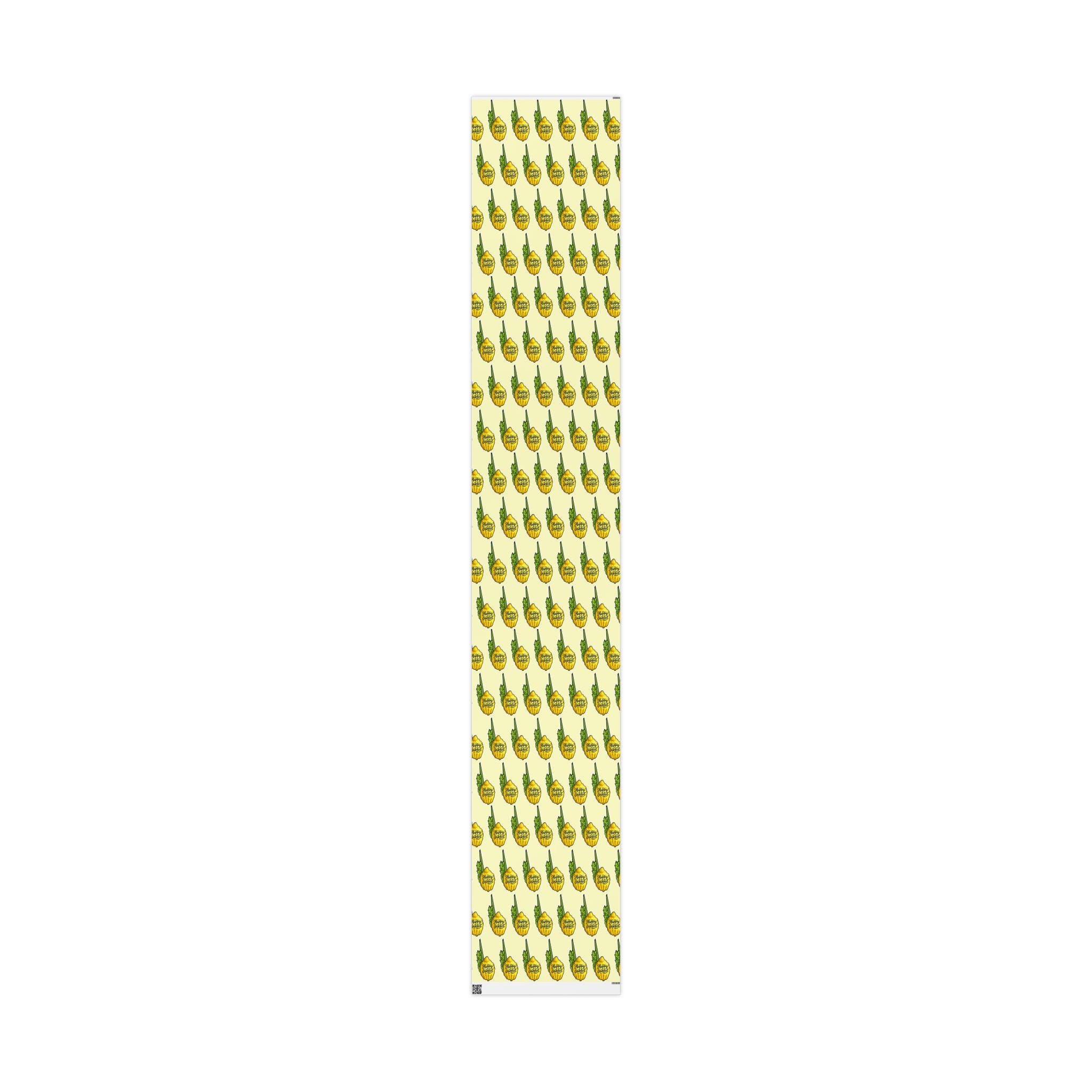 Etrog and Lulav Sukkot Wrapping Paper, Jewish Holiday Wrap