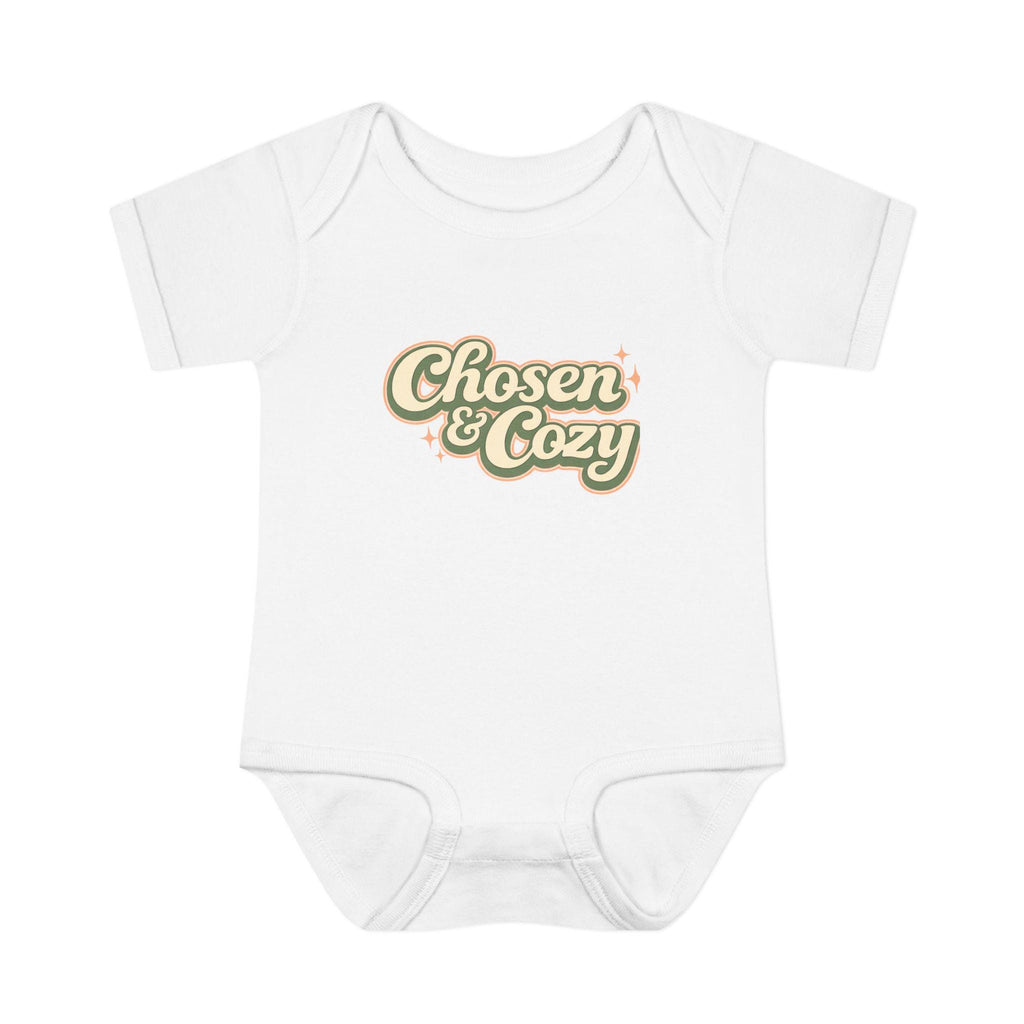 Chosen & Cozy Passover Pasach Infant Bodysuit | Retro Script Baby Onesie