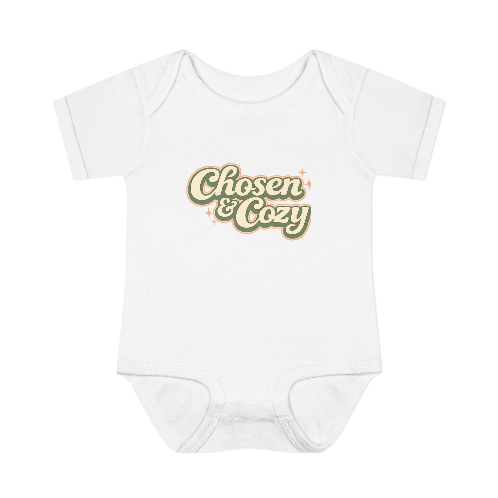 Chosen & Cozy Passover Pasach Infant Bodysuit | Retro Script Baby Onesie