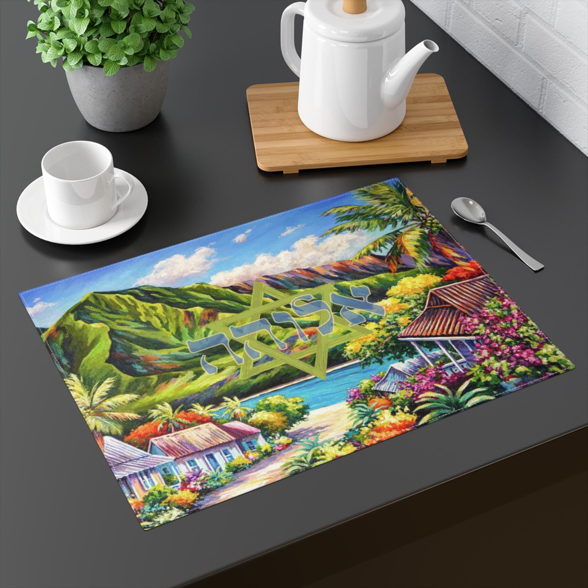 Aloha Shabbat Challah Cover | Tropical Judaica Table Decor