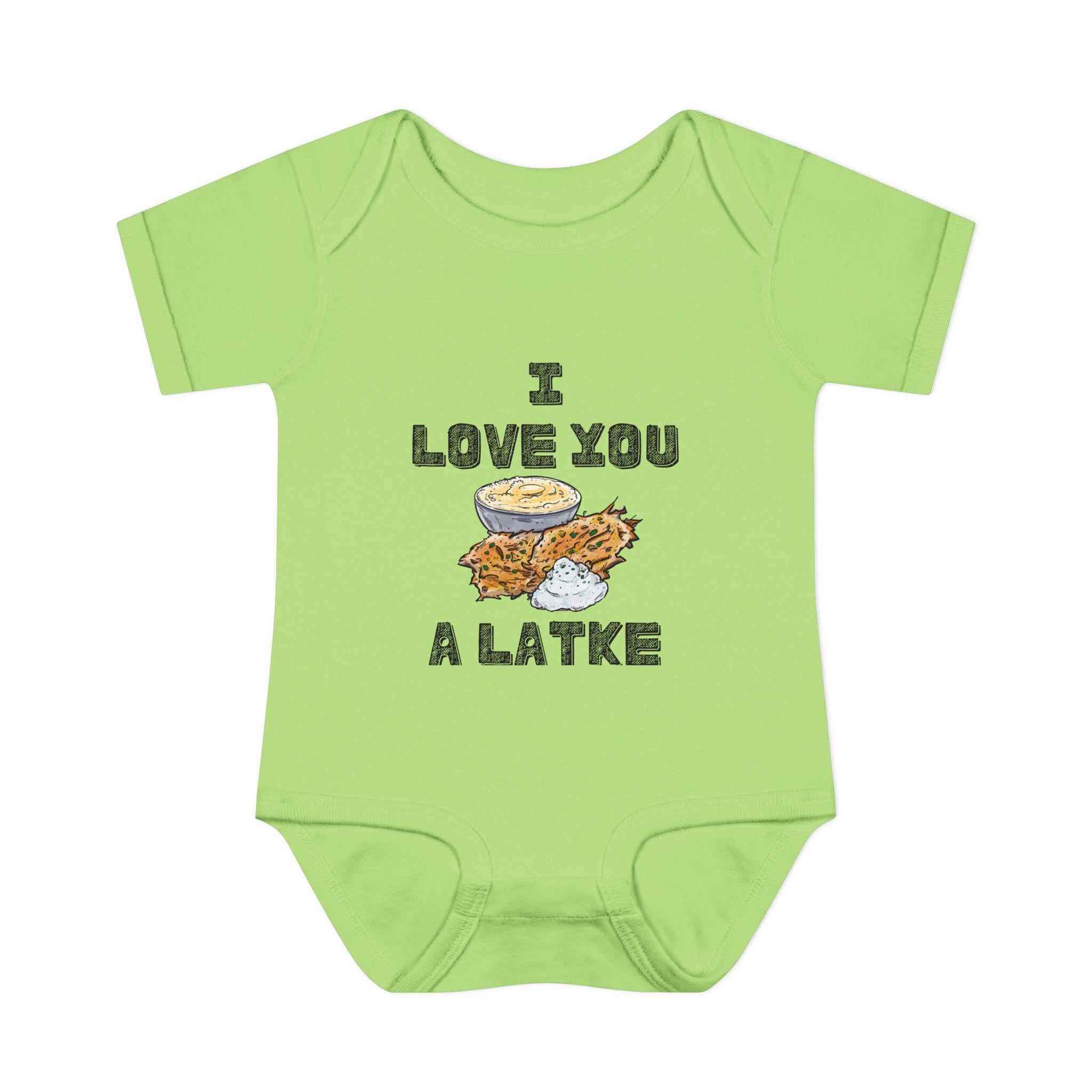 I Love You a Latke Baby Onesie | Funny Hanukkah Gift