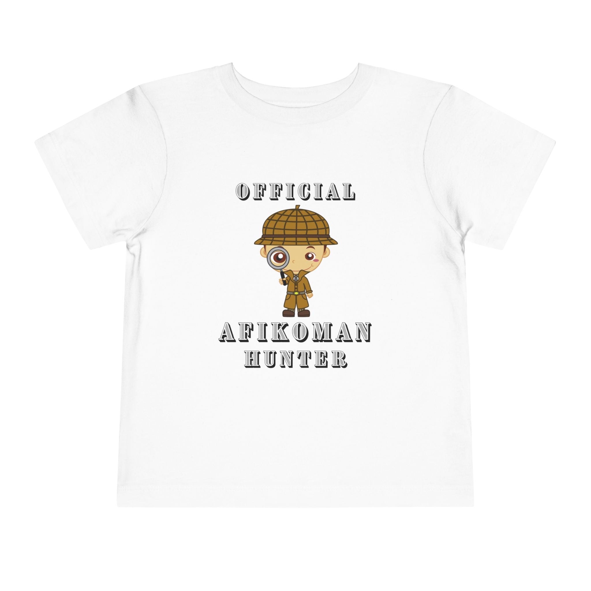 Afikomen Hunter Toddler T Shirt, Passover Kids Shirt Bella Canvas 3001T, Pesach Seder Outfit, Jewish Holiday Kids Gift