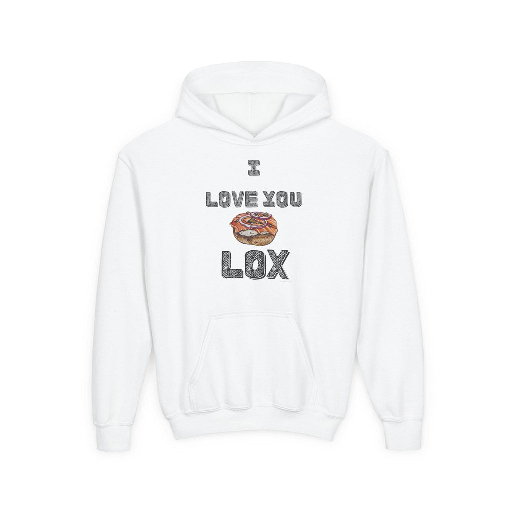 I Love You Lox Youth Hoodie, Funny Jewish Food Sweatshirt, Hanukkah Gift
