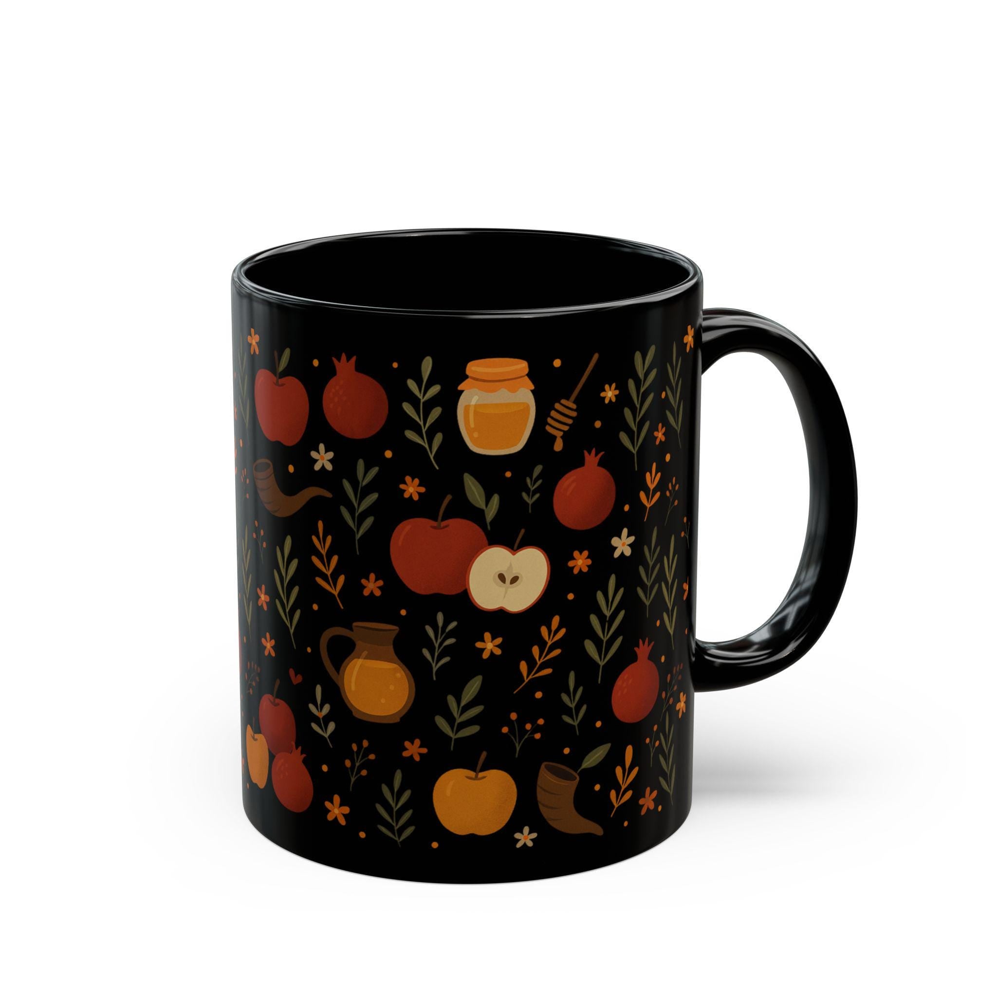 Rosh Hashanah Floral Mug, Jewish New Year Gift