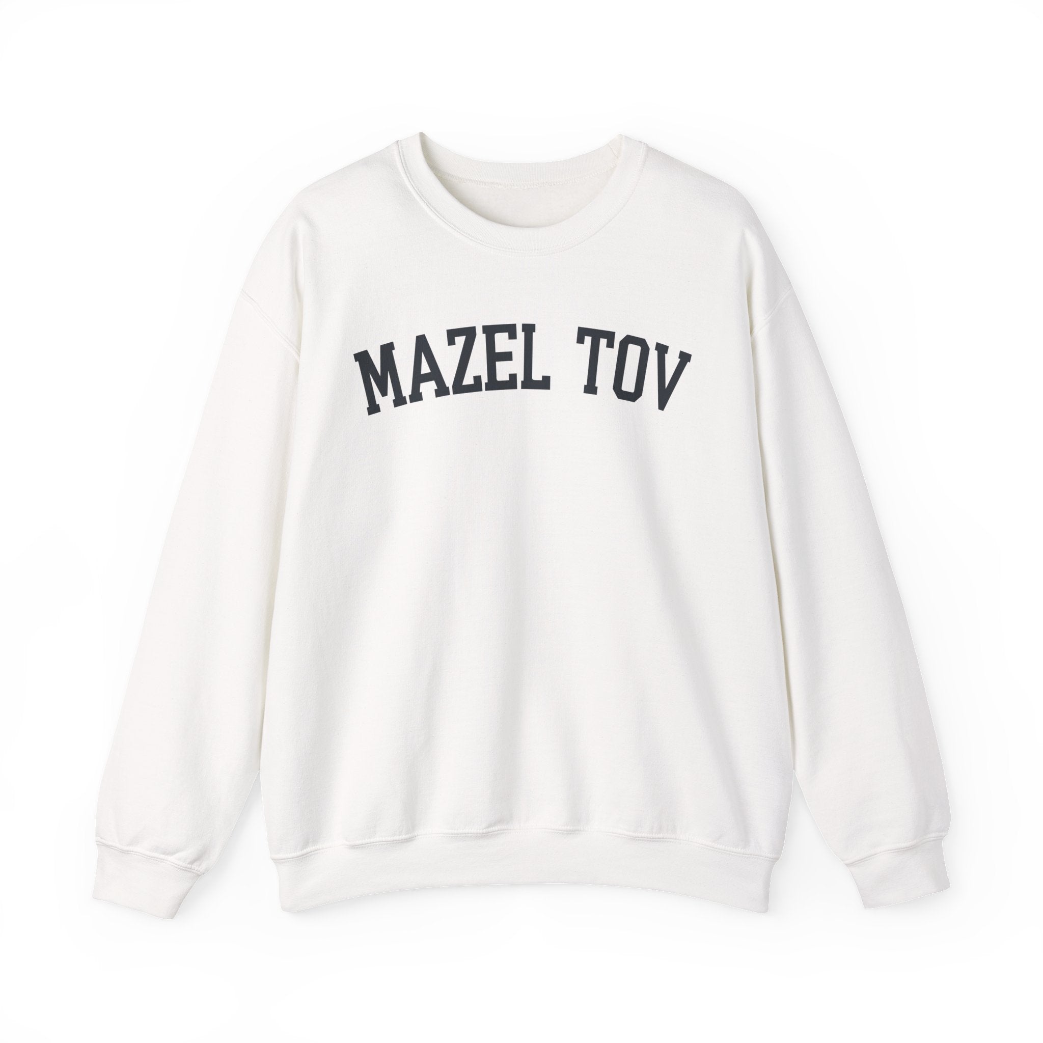 Mazel Tov Sweatshirt Jewish Celebration Crewneck, Embroidered Typography Judaica Gift