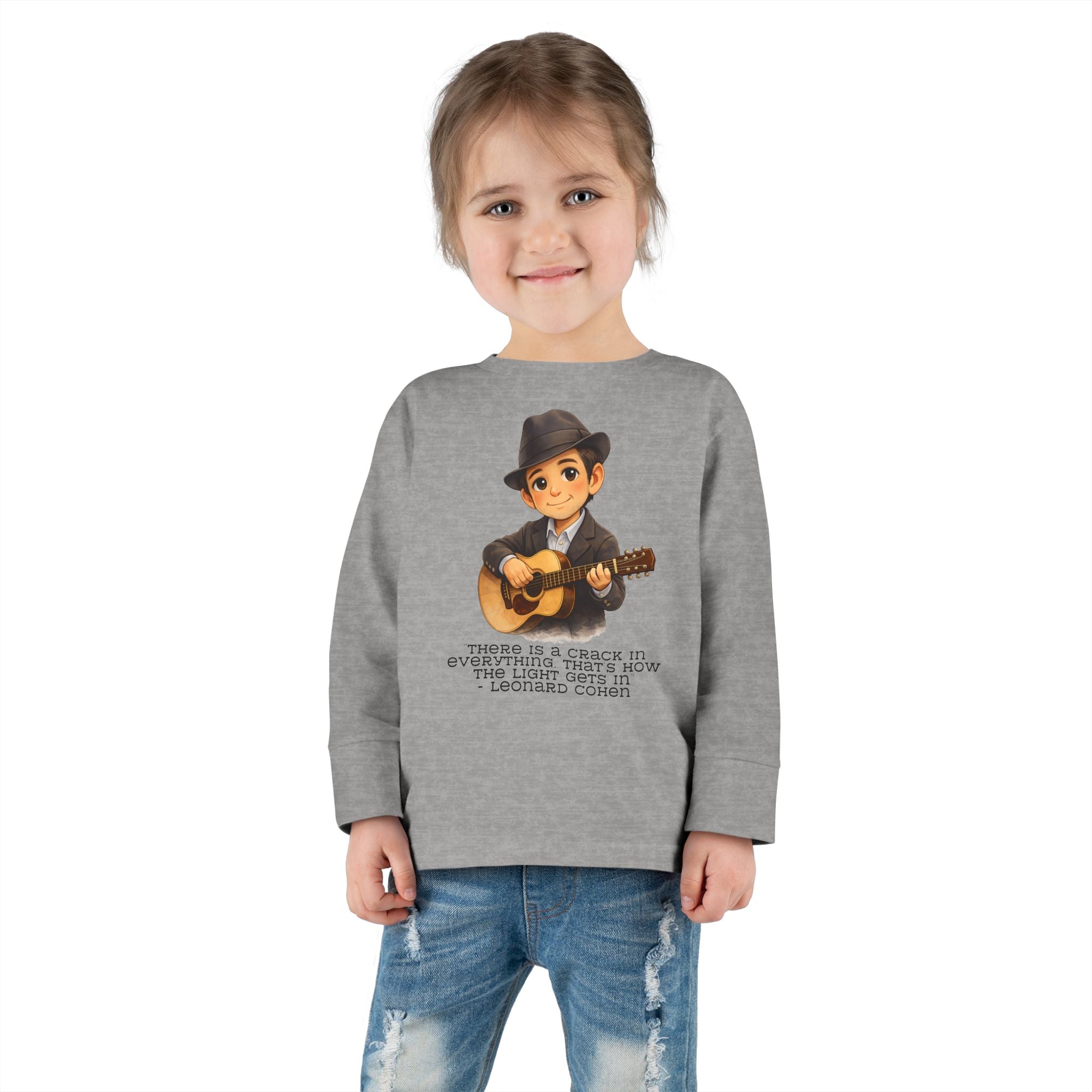 Leonard Cohen Kids Shirt, There Is a Crack in Everything Quote Tee, Jewish Music Legend Kids Shirt, Jewish History Shirt