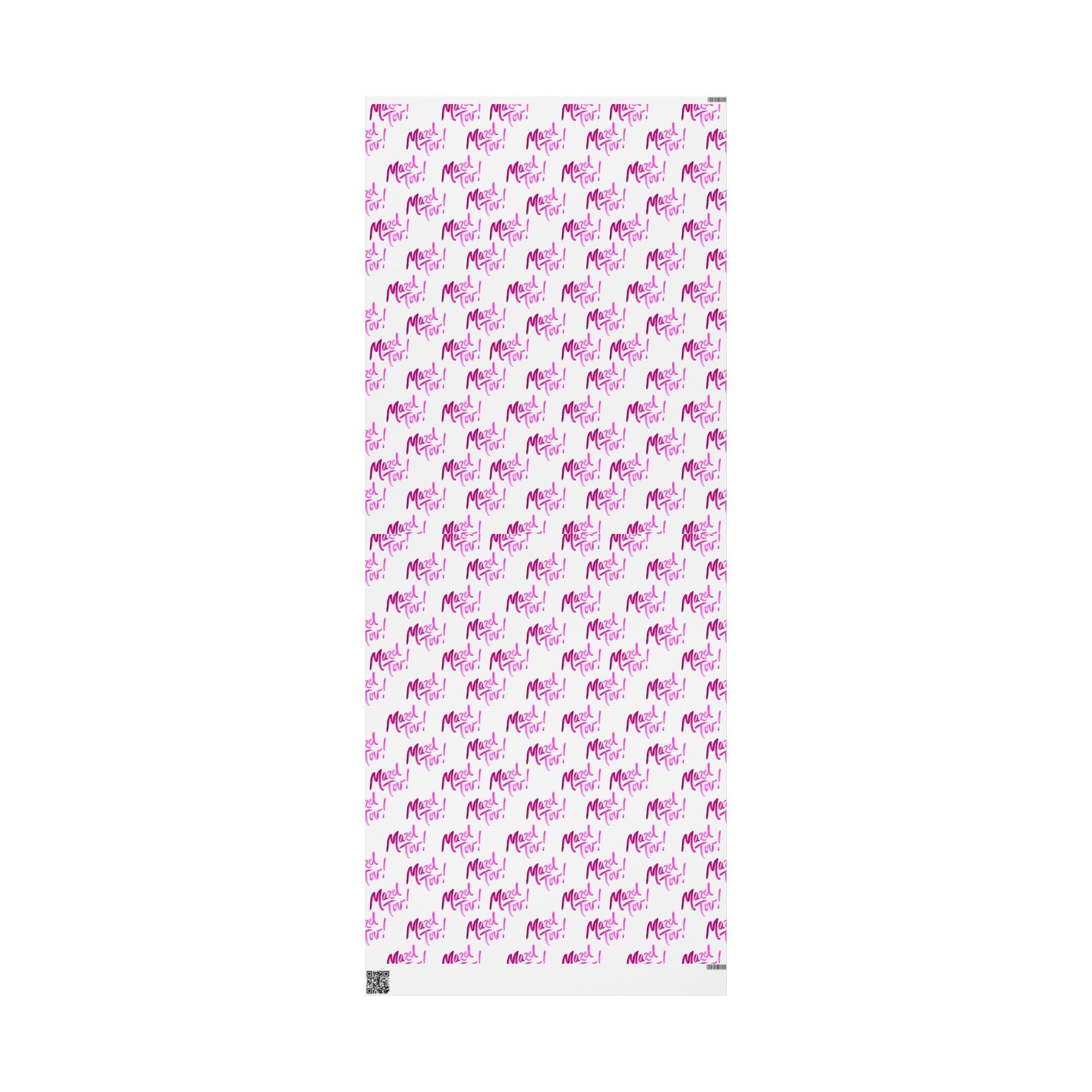White and Pink Mazel Tov Wrapping Paper Roll, Jewish Gift Wrap for Baby Girl Naming Bat Mitzvah Wedding, Simcha Present Wrap
