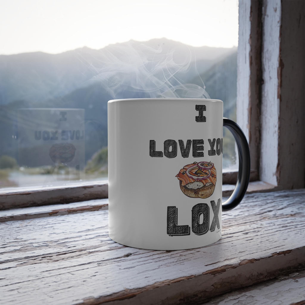 I Love You Lox Color Changing Mug, Funny Jewish Foodie Gift