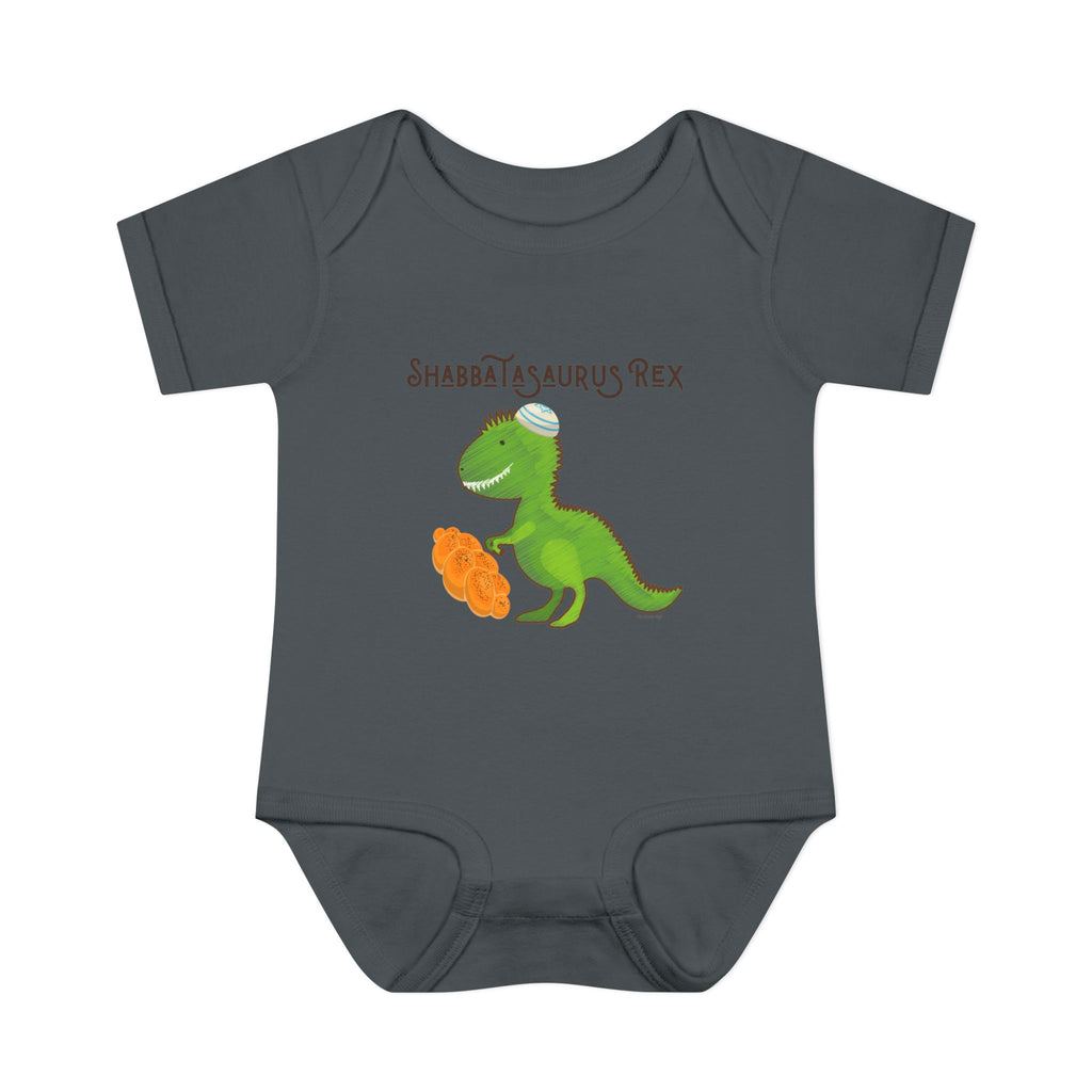 Shabbatasaurus Rex Infant Bodysuit | Dinosaur Shabbat Illustration
