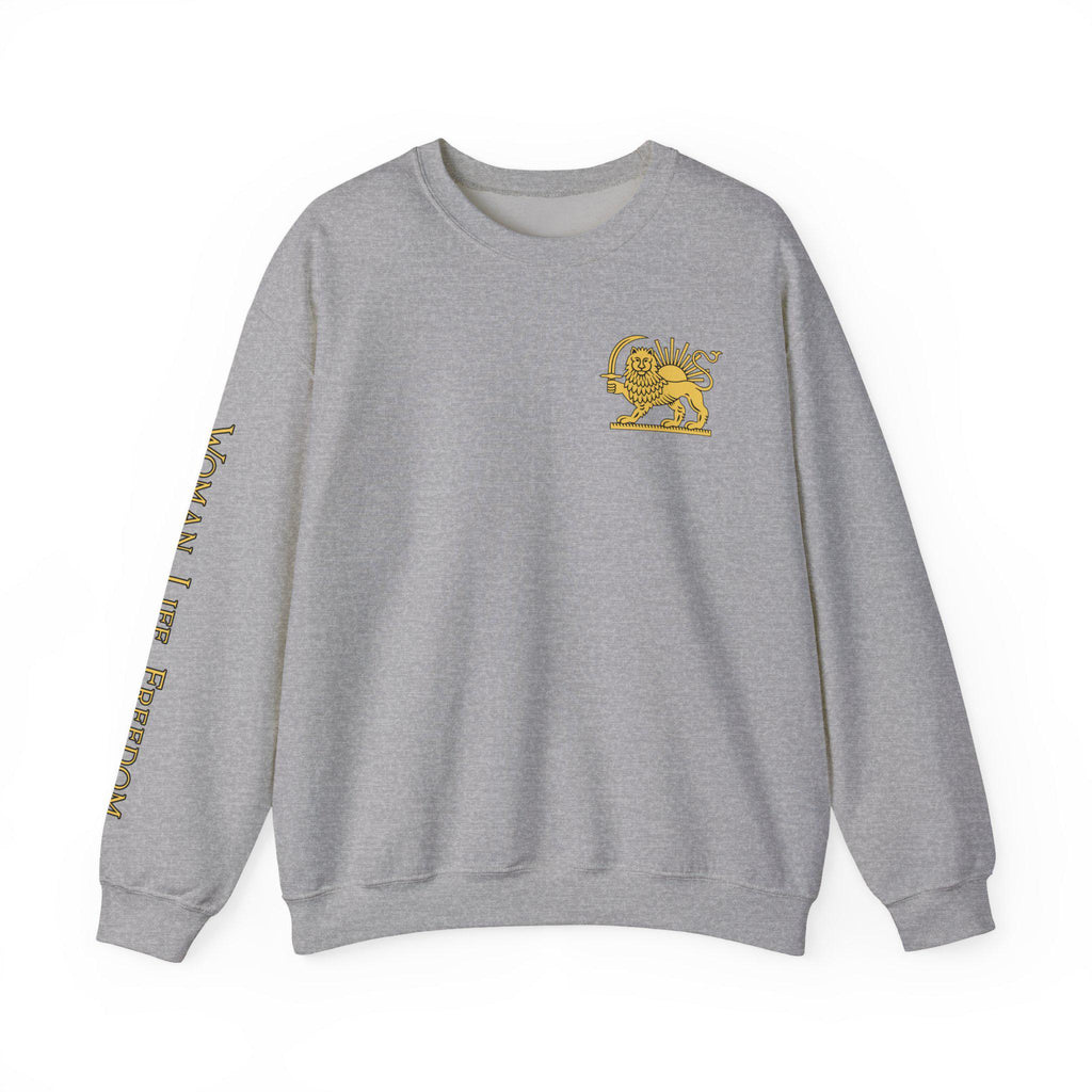 Lion of Persia Crewneck Iranian Tricolor Sweatshirt Woman Life Freedom