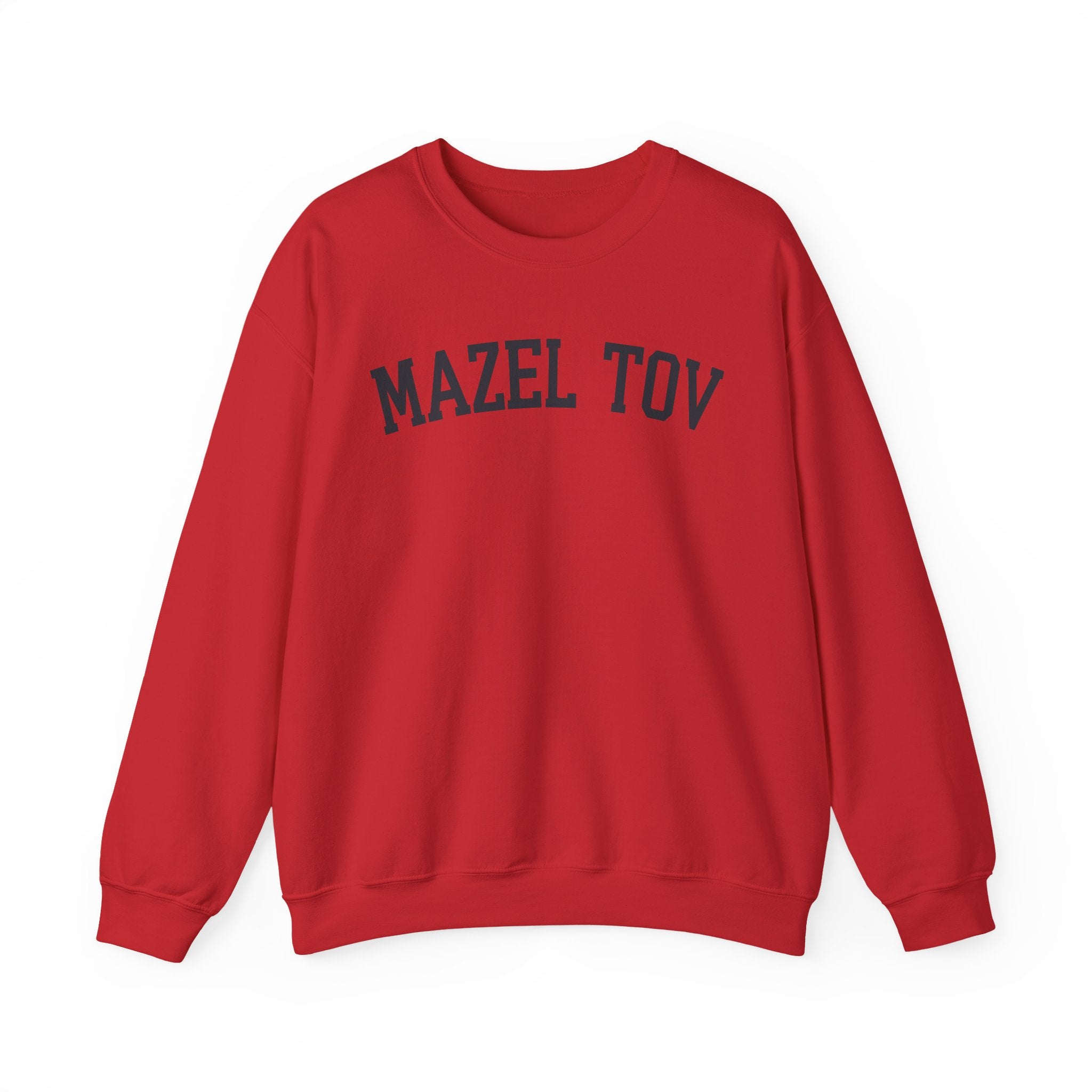 Mazel Tov Sweatshirt Jewish Celebration Crewneck, Embroidered Typography Judaica Gift