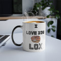 I Love You Lox Color Changing Mug, Funny Bagel and Lox Heat Reveal Coffee Cup, Jewish Foodie Gift for Couples