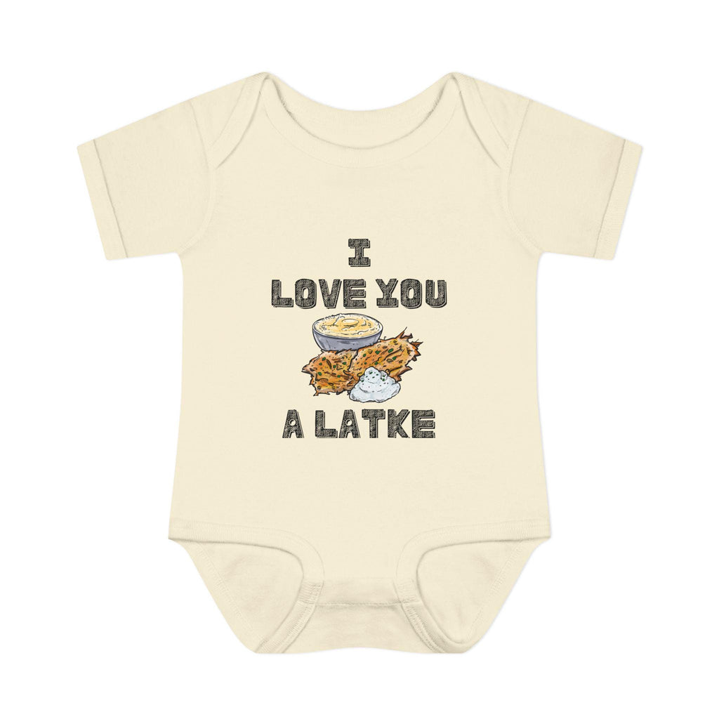 I Love You a Latke Baby Onesie | Funny Hanukkah Gift