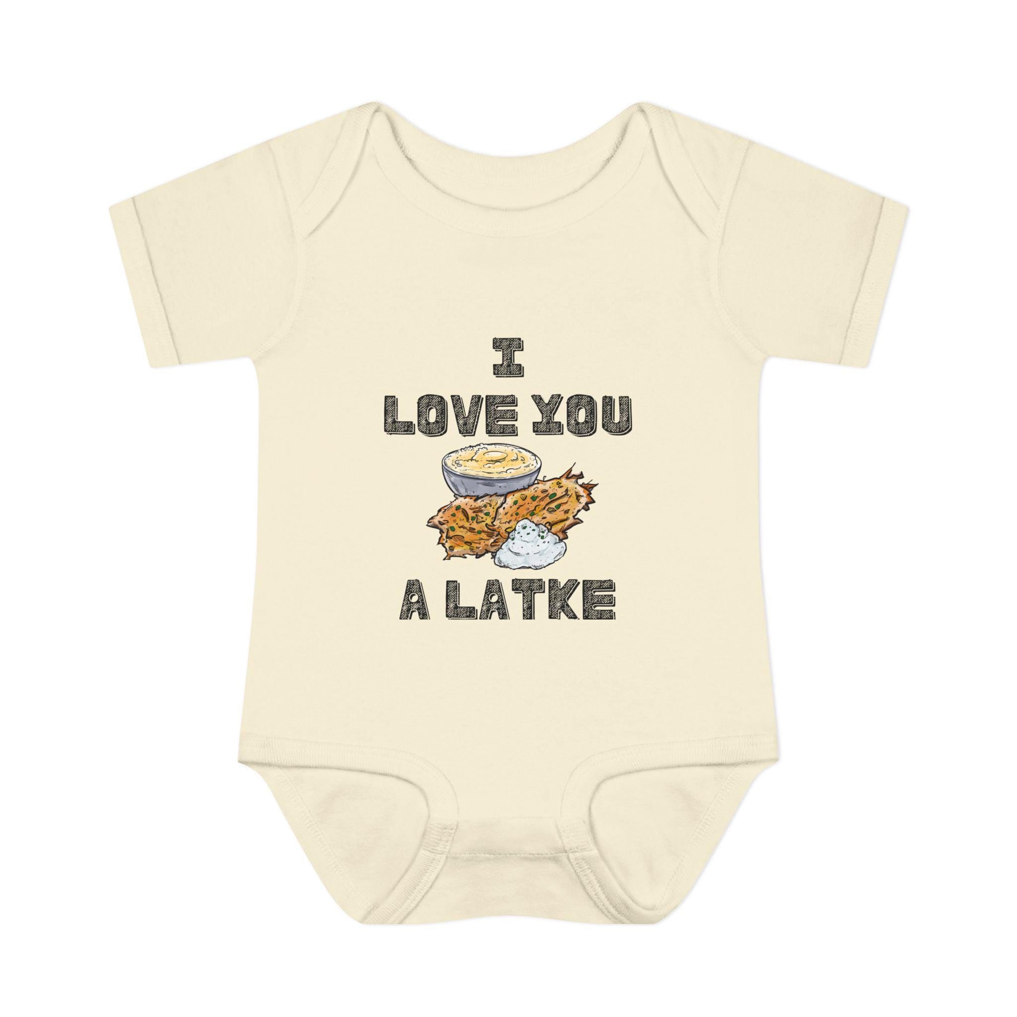 I Love You a Latke Baby Onesie | Funny Hanukkah Gift