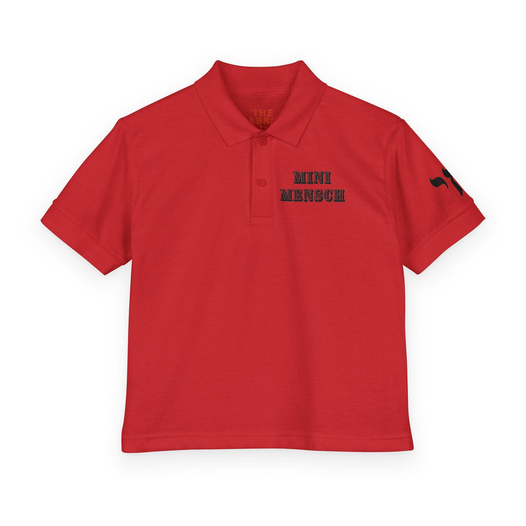 Mini Mensch Youth Polo Shirt, Jewish Pride, Bar Mitzvah Outfit