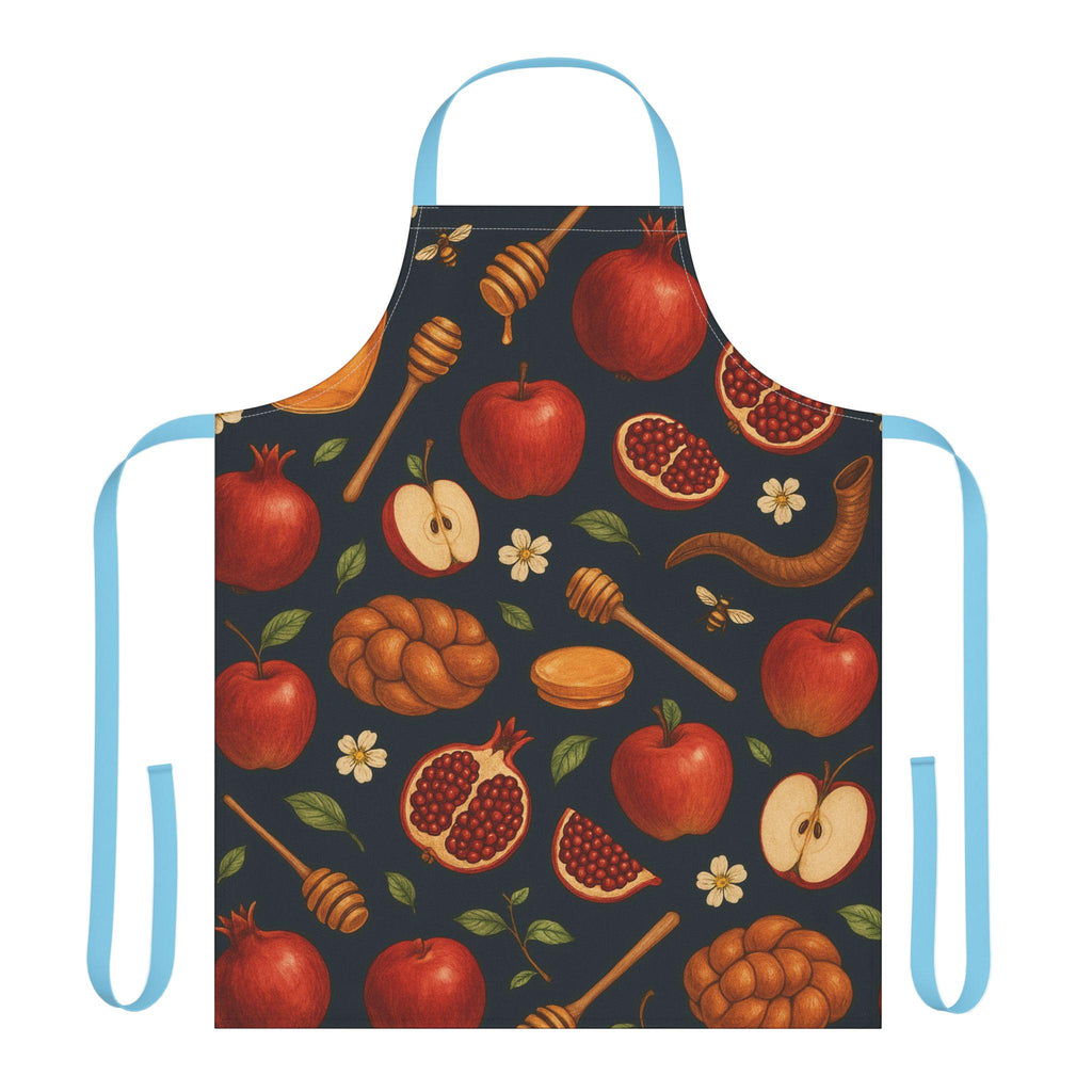 Rosh Hashanah Apron, Apples, Honey, Pomegranates, Jewish Holiday Kitchen Decor