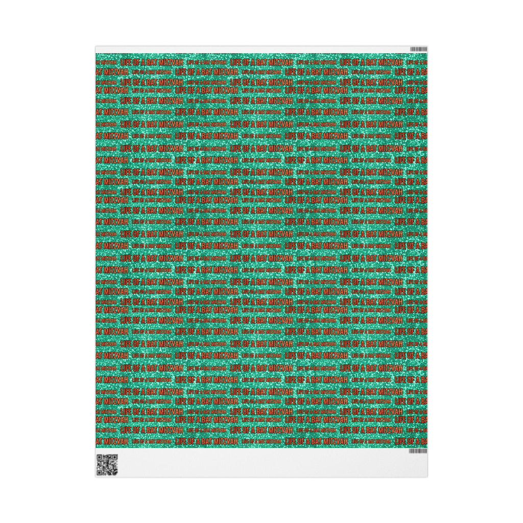 Bat Mitzvah Wrapping Paper, Modern Jewish Gift Wrap, Joyful Simcha Present Wrap