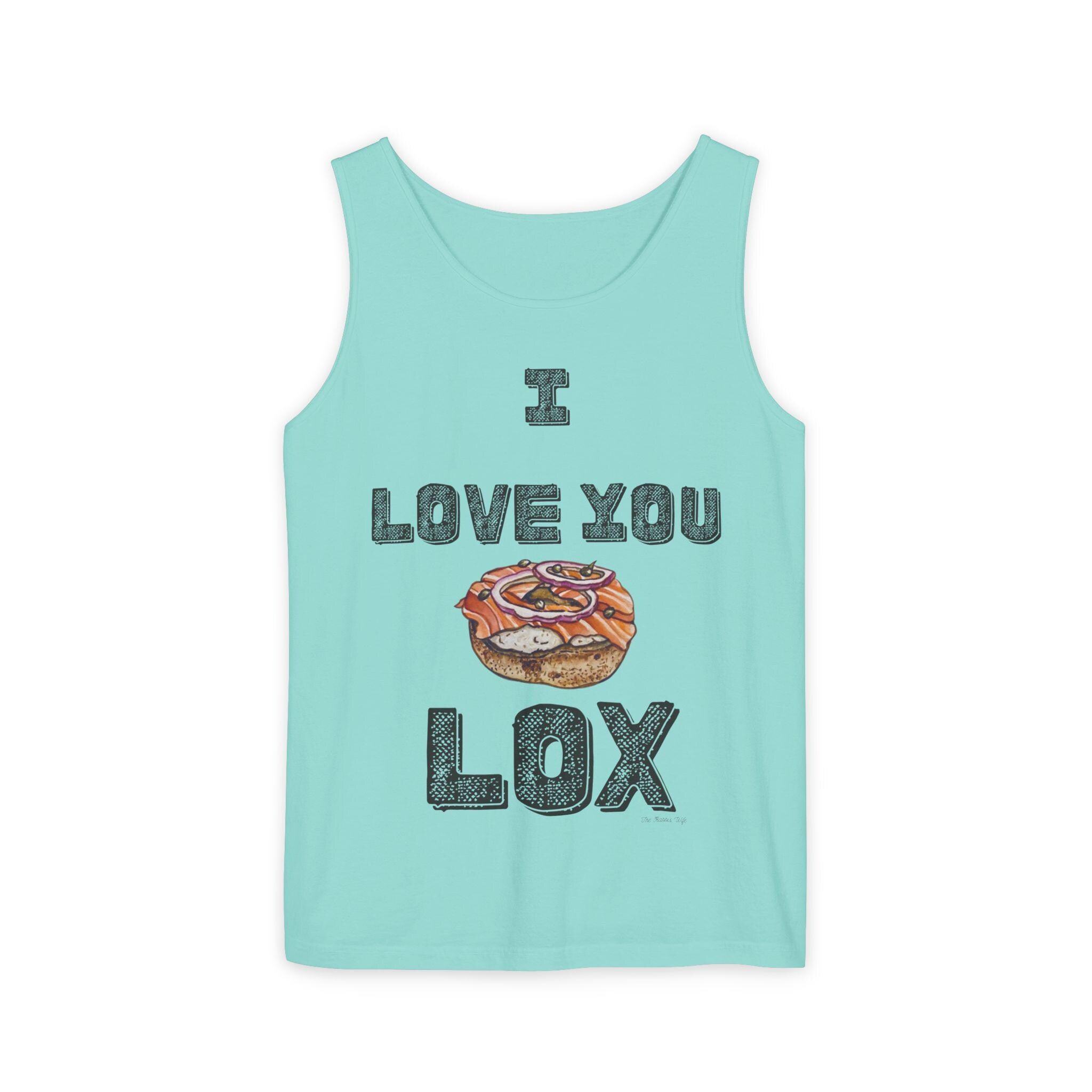 I Love You Lox Tank Top, Jewish Foodie Bagel Lover Shirt
