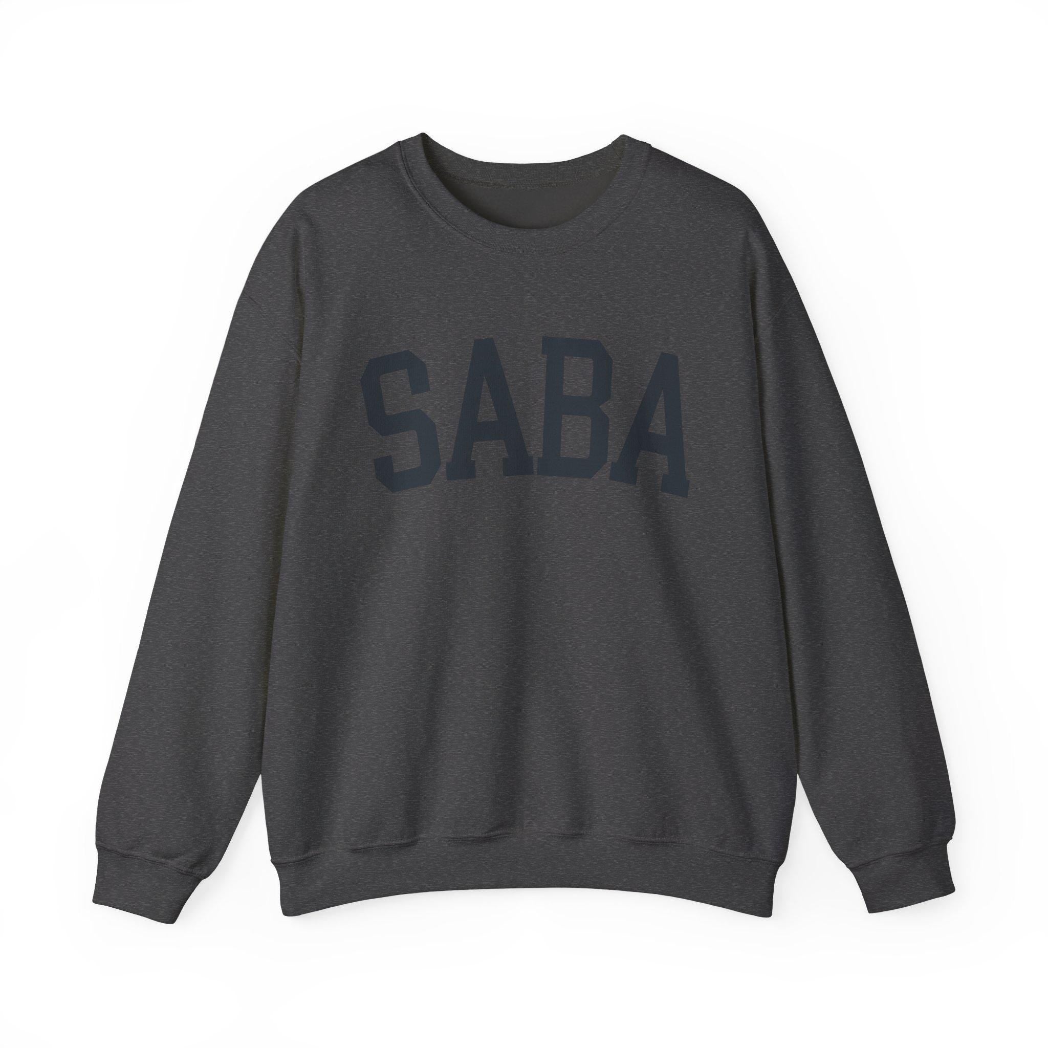 SABA Sweatshirt Hebrew Grandpa Crewneck, Jewish Grandfather Collegiate Letter Sweater Gift