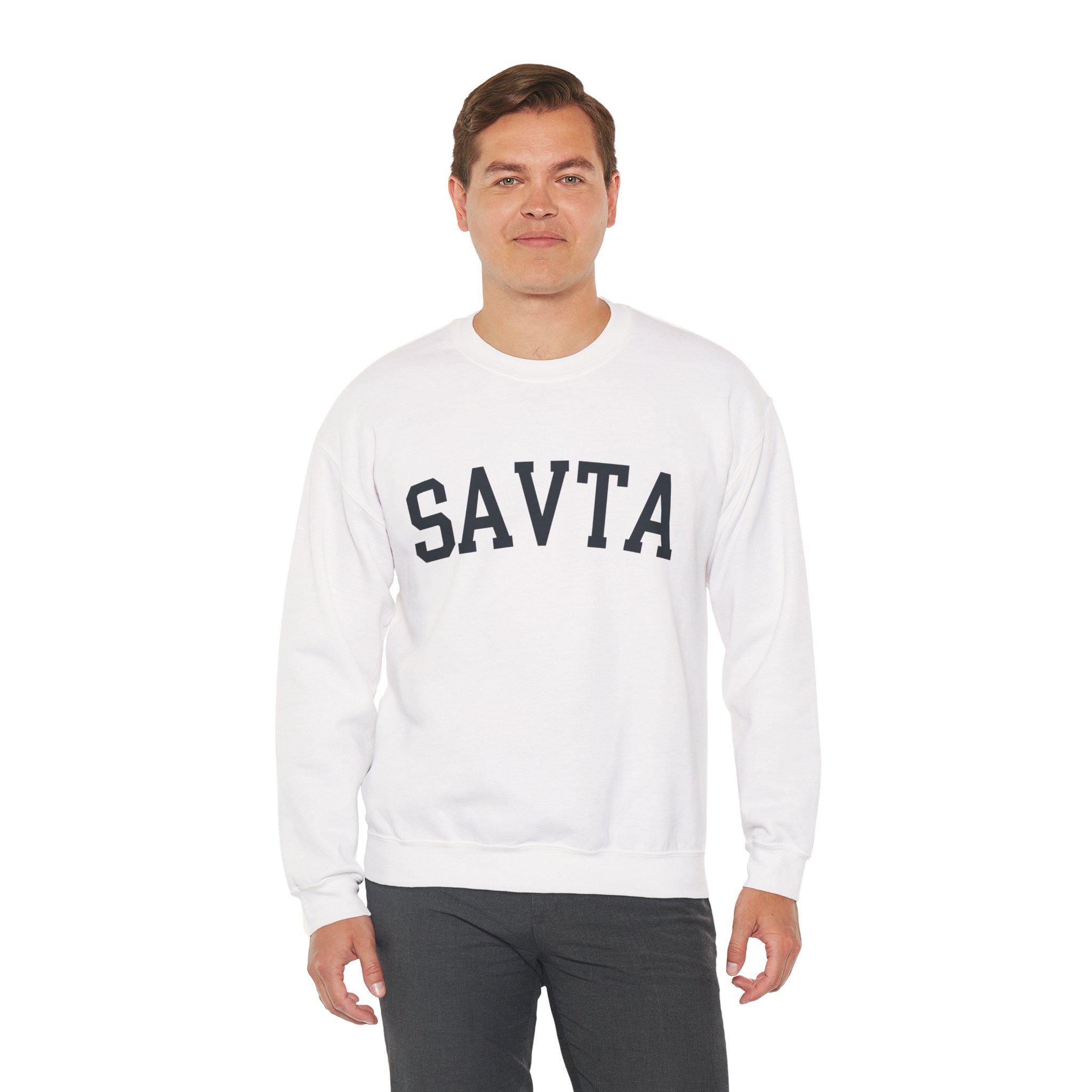 Savta Sweatshirt Hebrew Grandma Crewneck, Jewish Mom Cozy Pullover, Embroidered Bubbe Gift