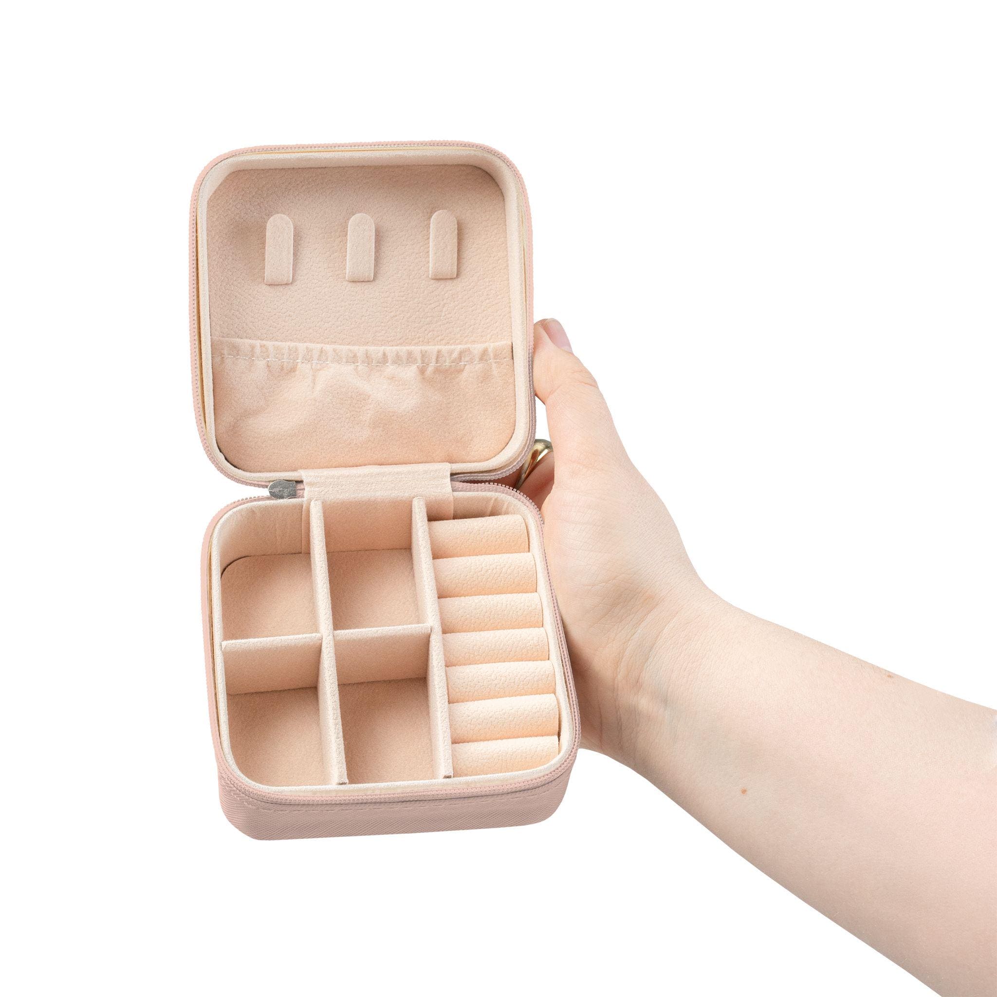 Bat Mitzvah Jewelry Travel Case, Compact Organizer, PU Leather Storage, Gift for Her