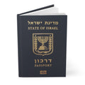 State of Israel Passport Journal Hardcover Notebook, Jewish Travel Diary with 150 Lined Pages