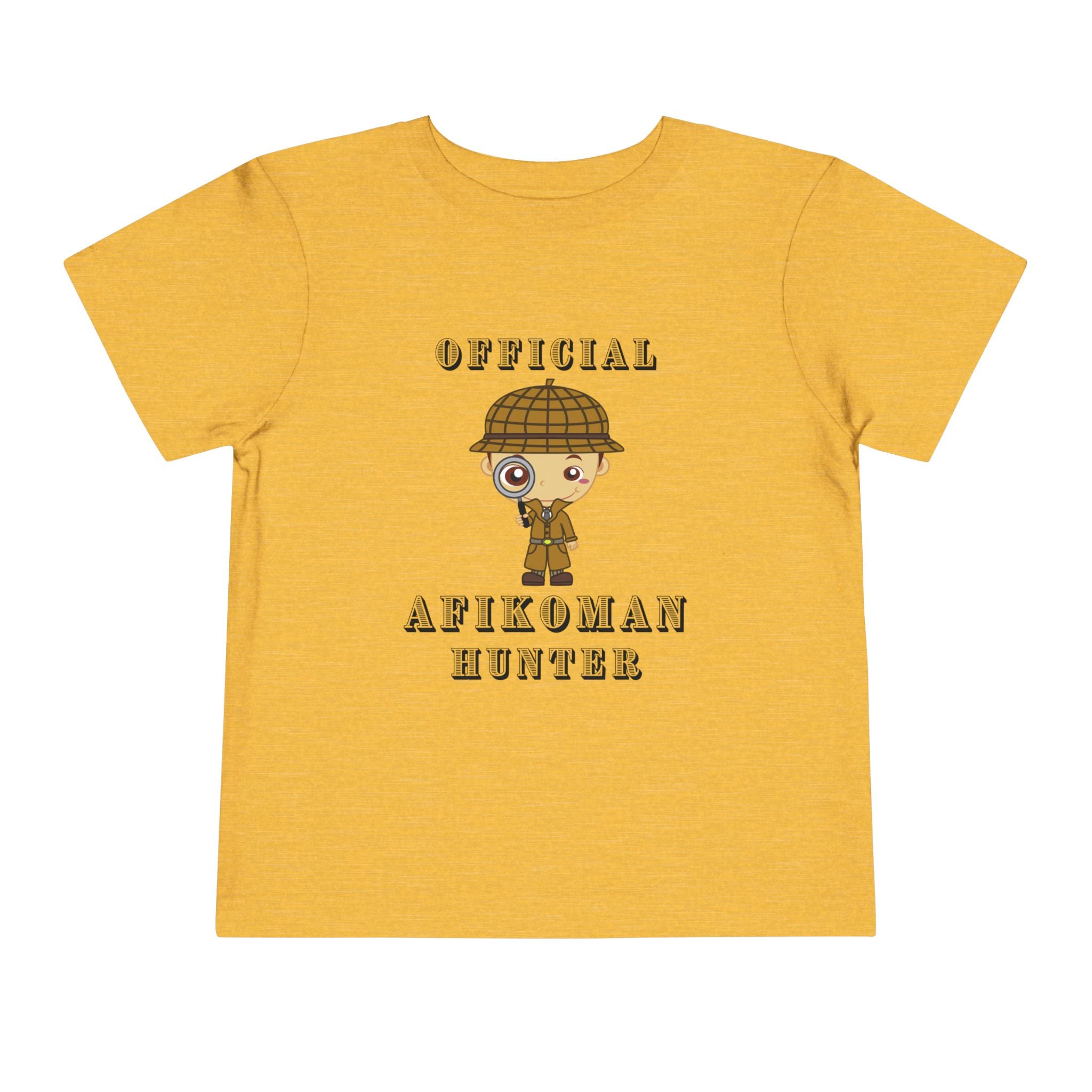 Afikomen Hunter Toddler T Shirt, Passover Kids Shirt Bella Canvas 3001T, Pesach Seder Outfit, Jewish Holiday Kids Gift