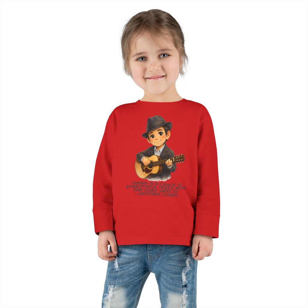 Leonard Cohen Kids Shirt, There Is a Crack in Everything Quote Tee, Jewish Music Legend Kids Shirt, Jewish History Shirt