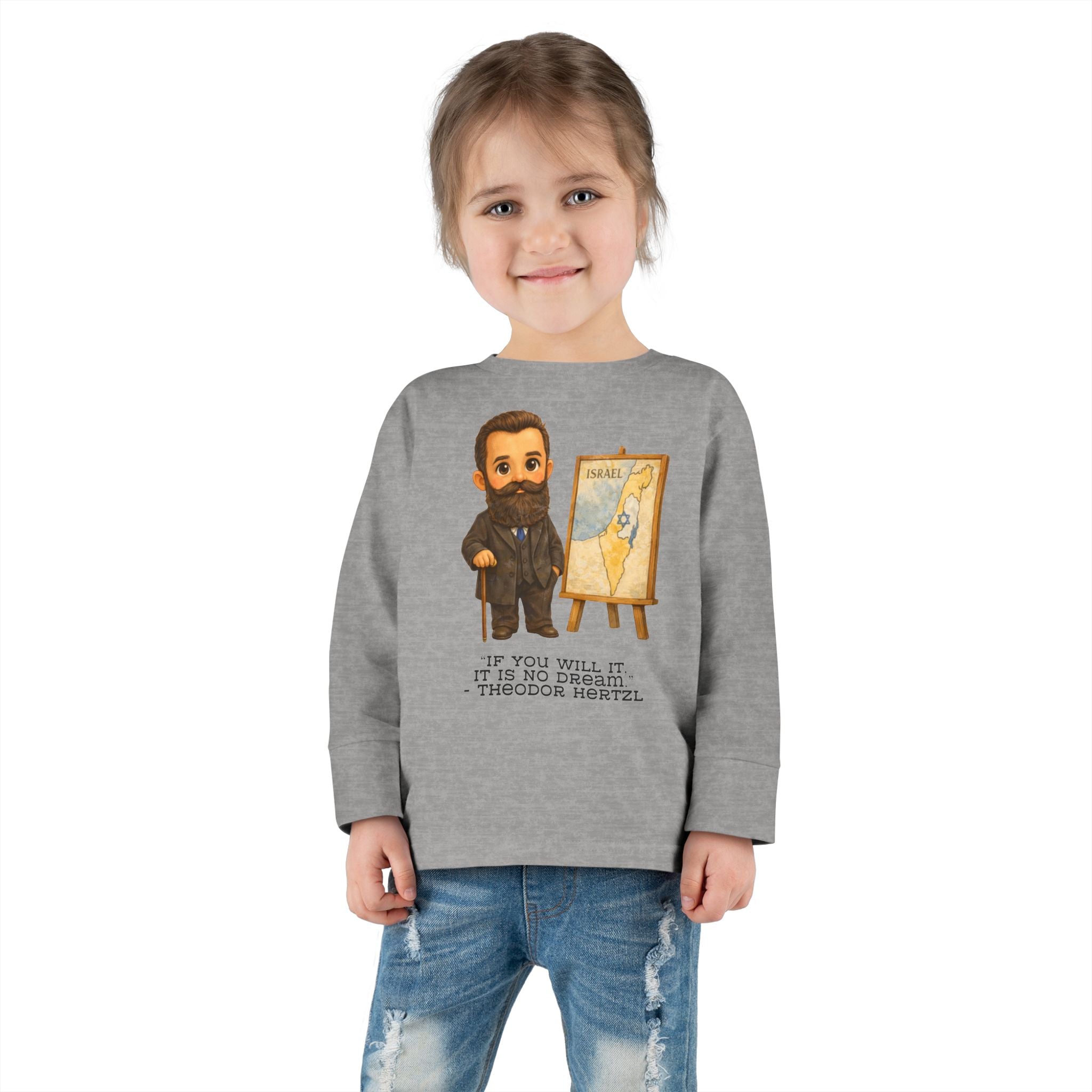 Theodor Herzl Kids Shirt, If You Will It Is No Dream Quote Tee, Jewish Zionist Leader Kids Shirt, Jewish History Shirt