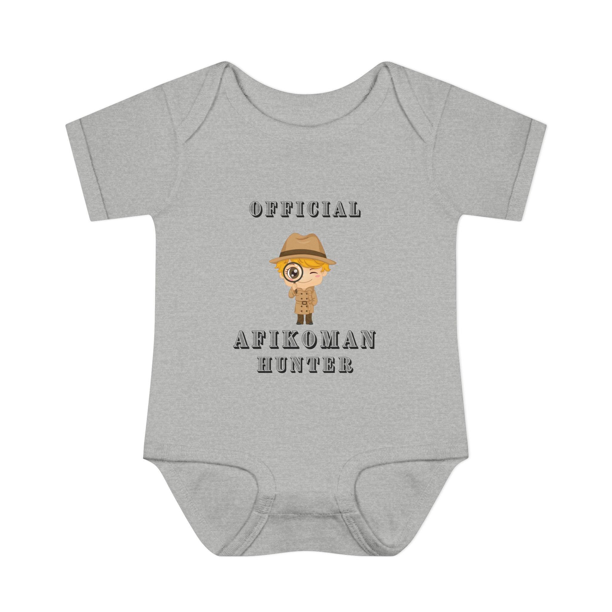 Official Afikoman hunter baby body suit