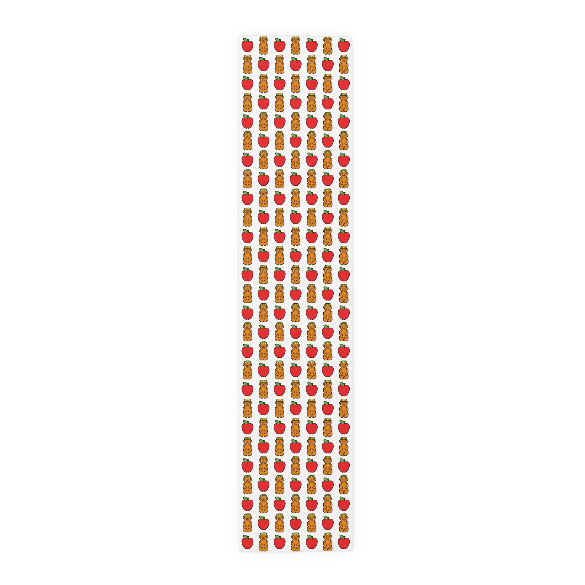 Rosh Hashanah Table Runner Apples and Honey Decor, Jewish Holiday Table Runner, Honey Bear Hostess Gift