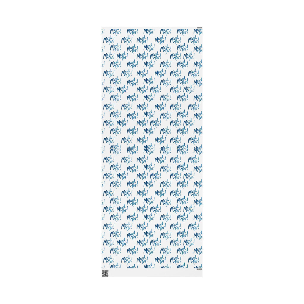 Mazel Tov Jewish Wrapping Paper, White Blue Simcha Gift Wrap