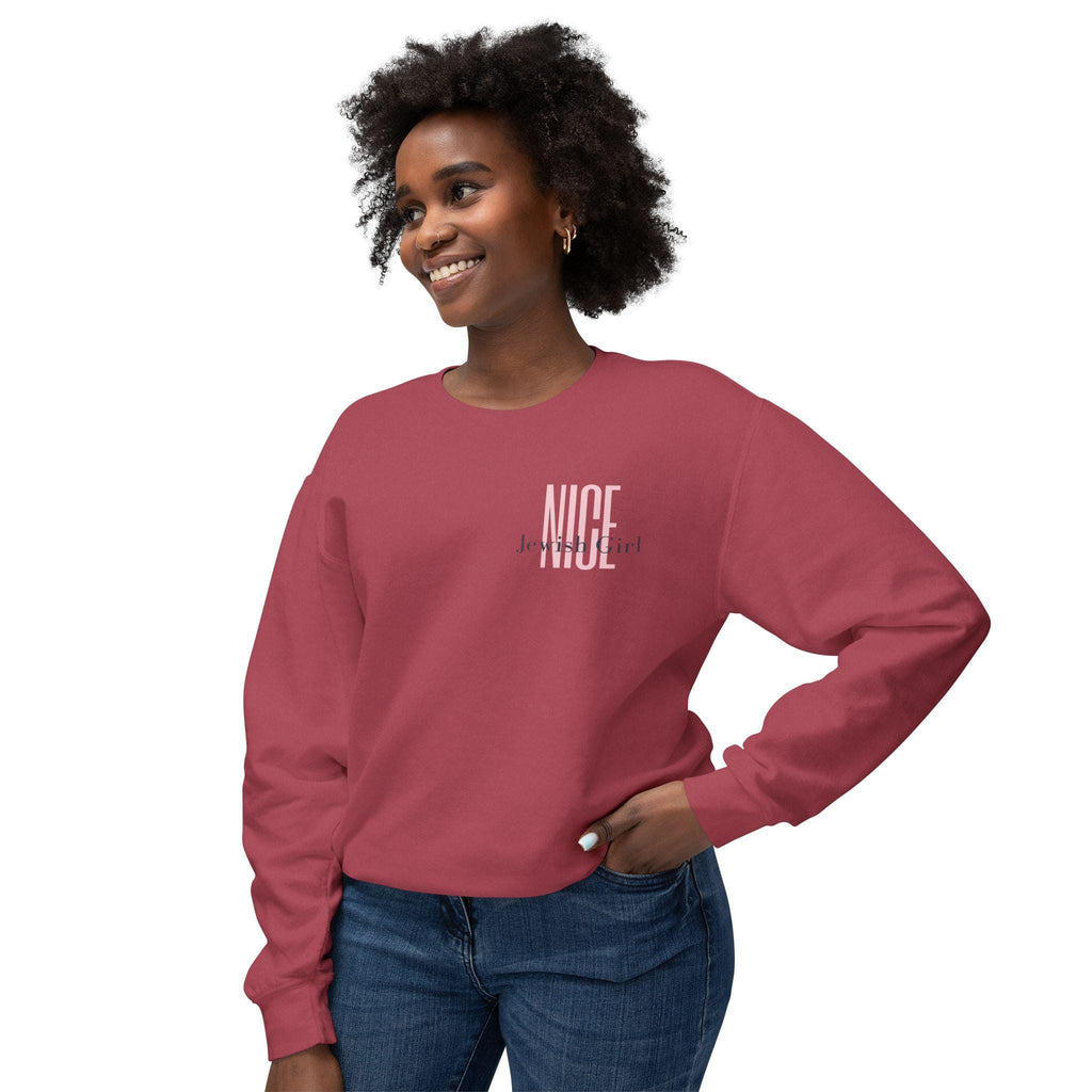Nice Jewish Girl Unisex Crewneck Sweatshirt, Cultural Pride Apparel