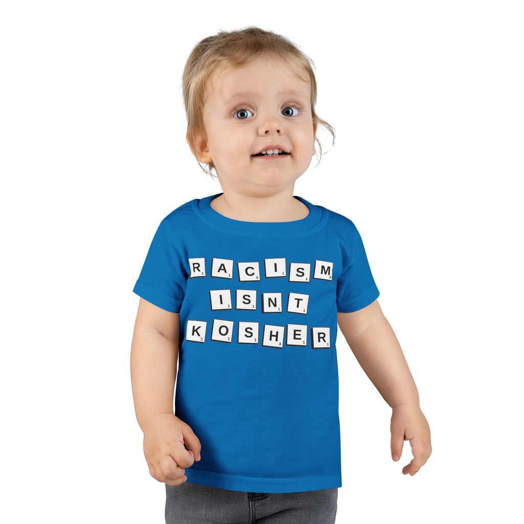 Toddler T-Shirt: "Racism Isn't Kosher" Graphic Tee, Kids Equality Apparel, Cute Gift for Activist Parents, Toddler Outfit, Social Justice