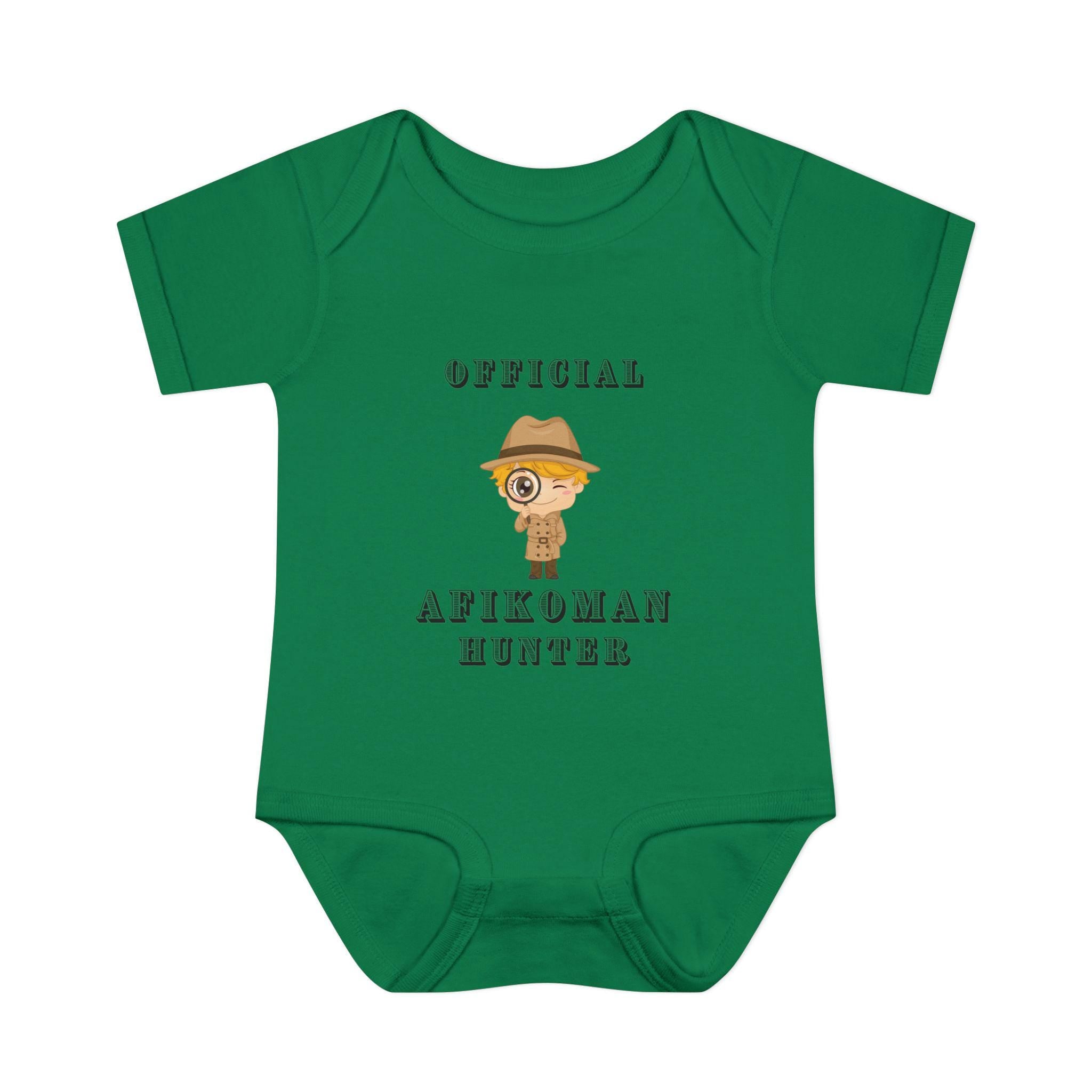 Official Afikoman hunter baby body suit