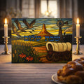 Nebraska Stained Glass Challah Board, State Capitol Shabbat Tray, Midwest Wedding Gift