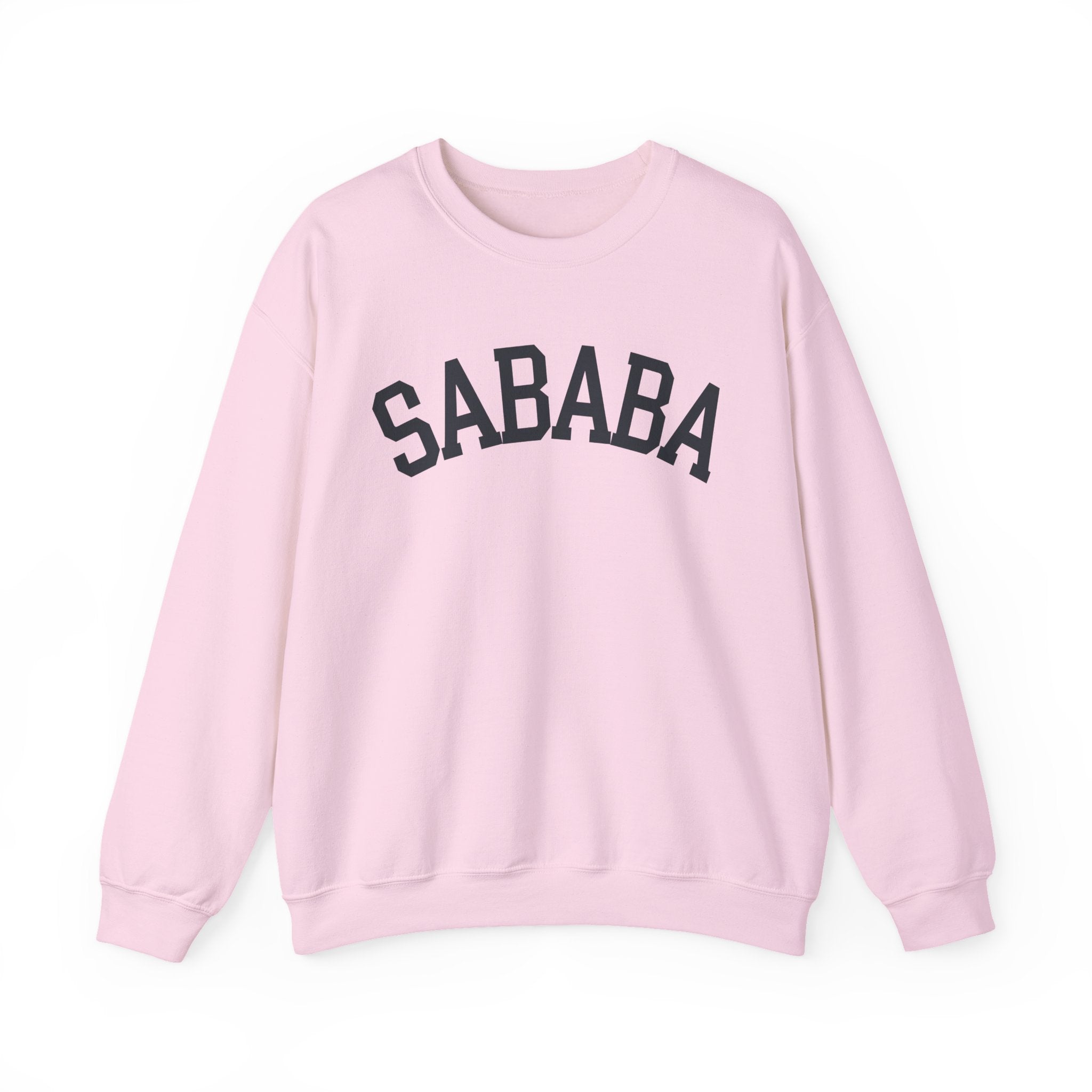 Sababa Sweatshirt Hebrew Slang Crewneck, Israeli Script Collegiate Pullover Gift