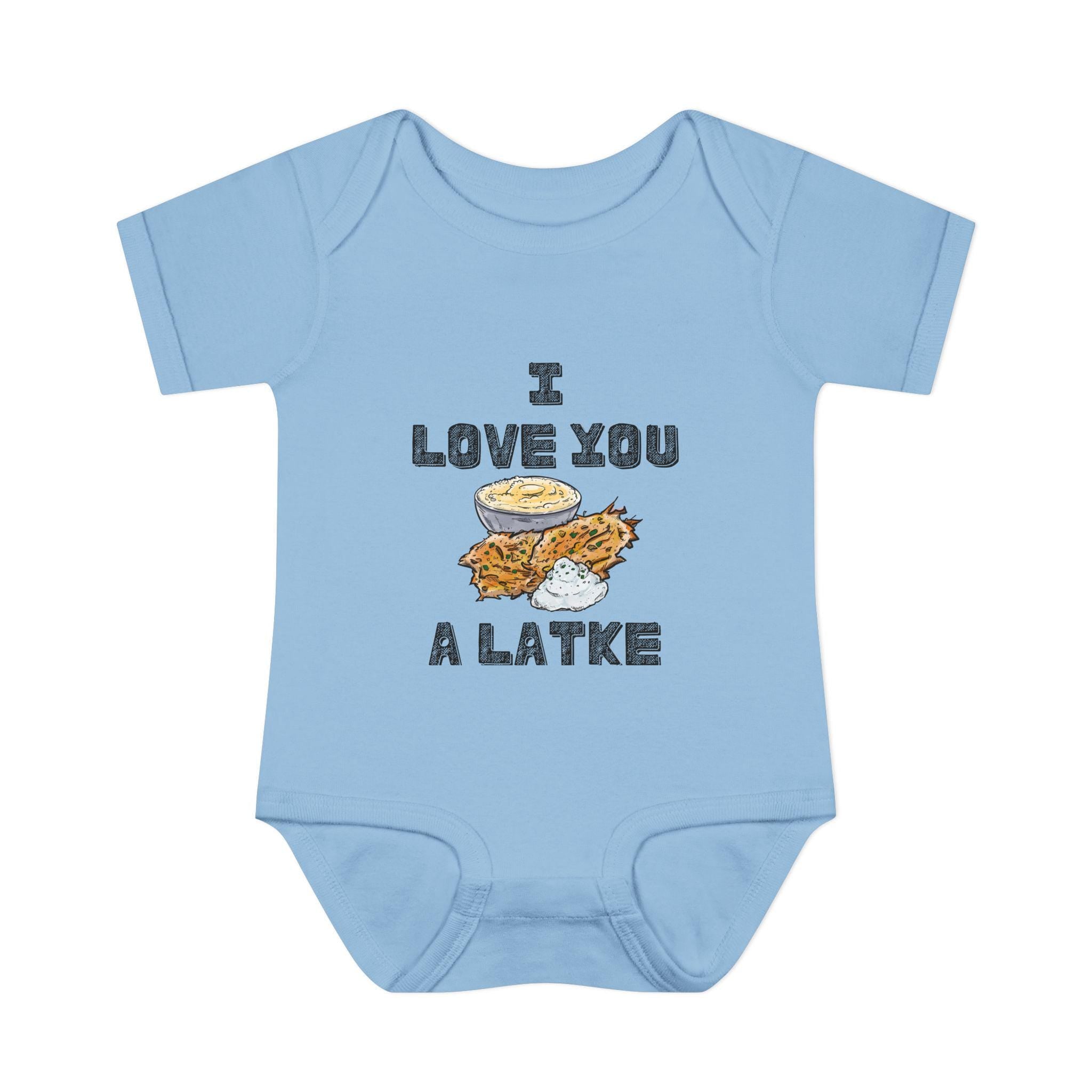 I Love You a Latke Baby Onesie | Funny Hanukkah Gift