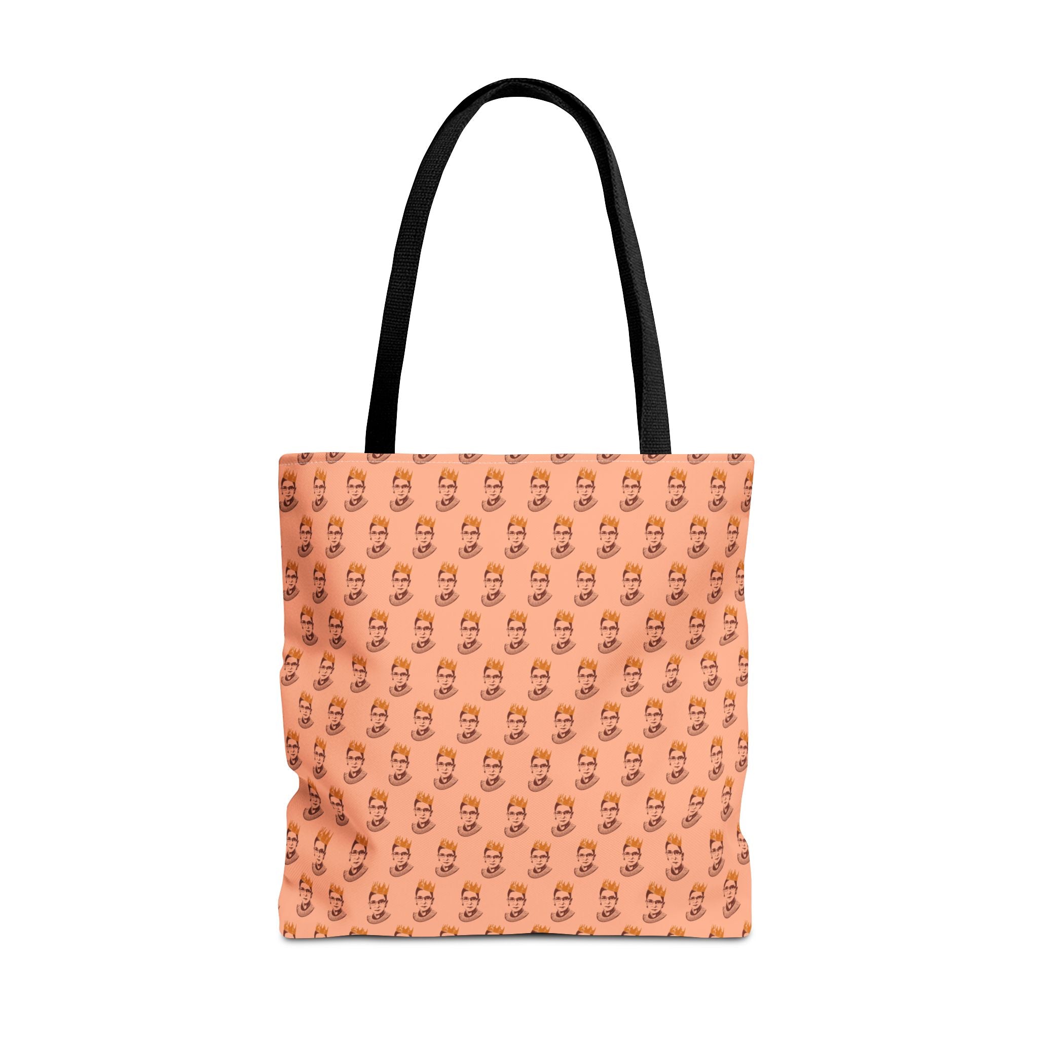 RBG Crown Tote Bag Ruth Bader Ginsburg Feminist Gift, Notorious RBG Jewish Icon Art, Supreme Court Canvas Tote