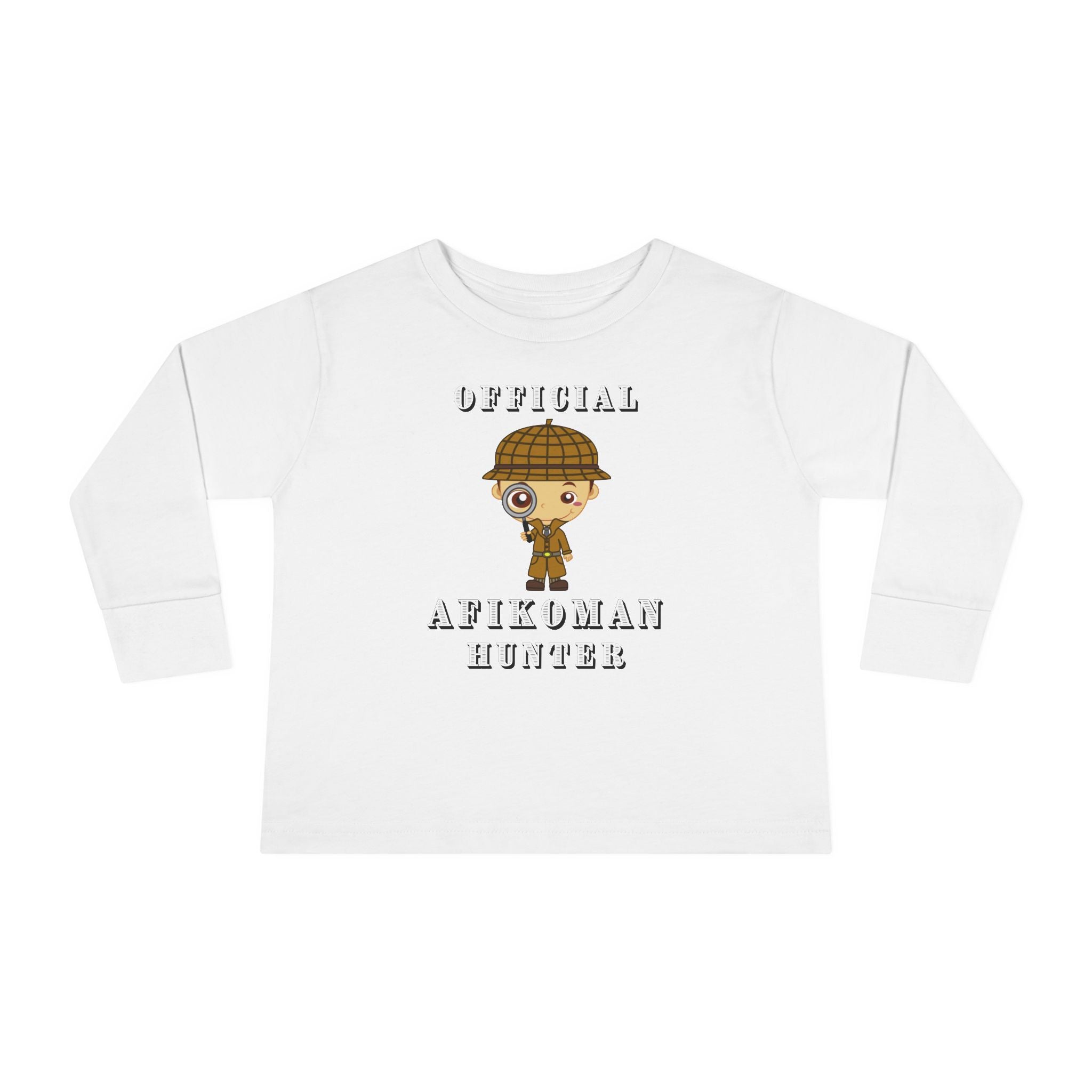 Afikomen Hunter Toddler Long Sleeve Tee, Passover Kids Shirt, Pesach Toddler Outfit, Jewish Holiday Gift