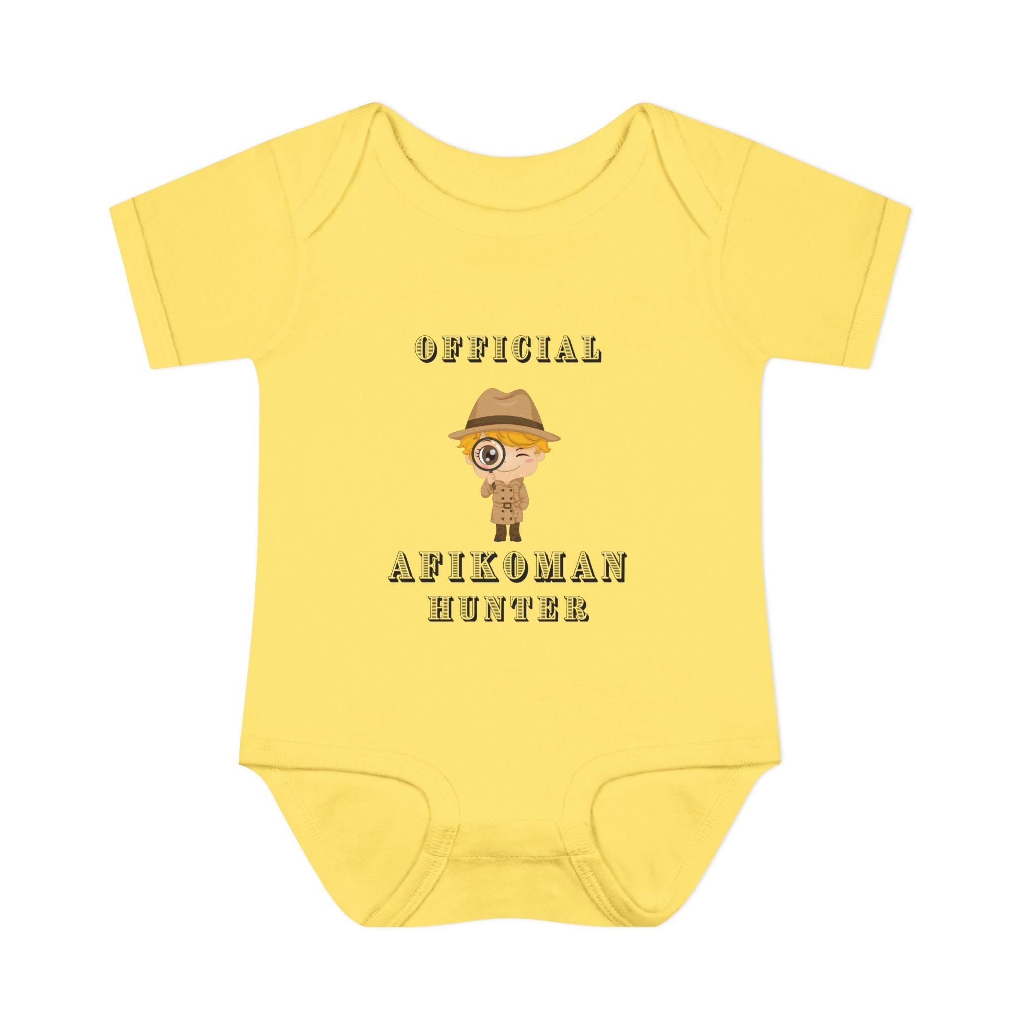 Afikoman Hunter Baby Bodysuit, Passover Seder Outfit, Jewish Baby Gift