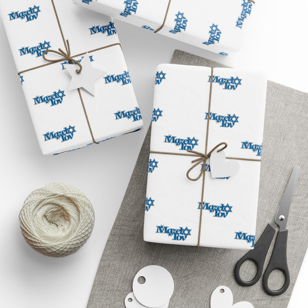 Mazel Tov Gift Wrap, Jewish Wedding, Bar Mitzvah, Simcha