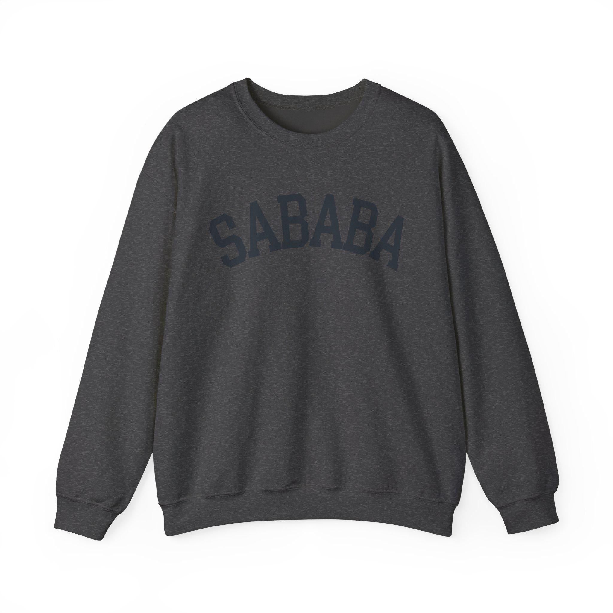 Sababa Sweatshirt Hebrew Slang Crewneck, Israeli Script Collegiate Pullover Gift