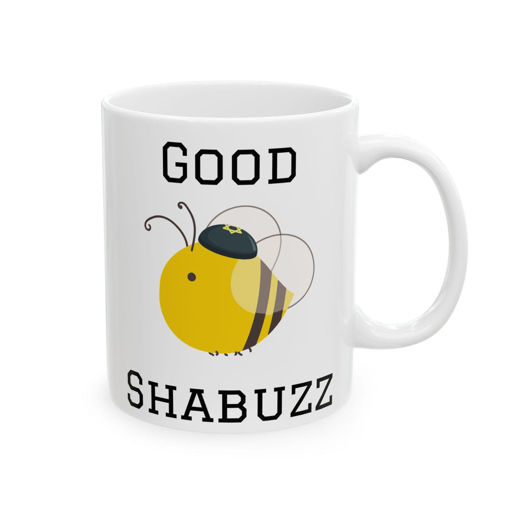 Good Shabuzz Bumble Bee Ceramic Mug, Funny Jewish Coffee Cup, Passover Seder Gift