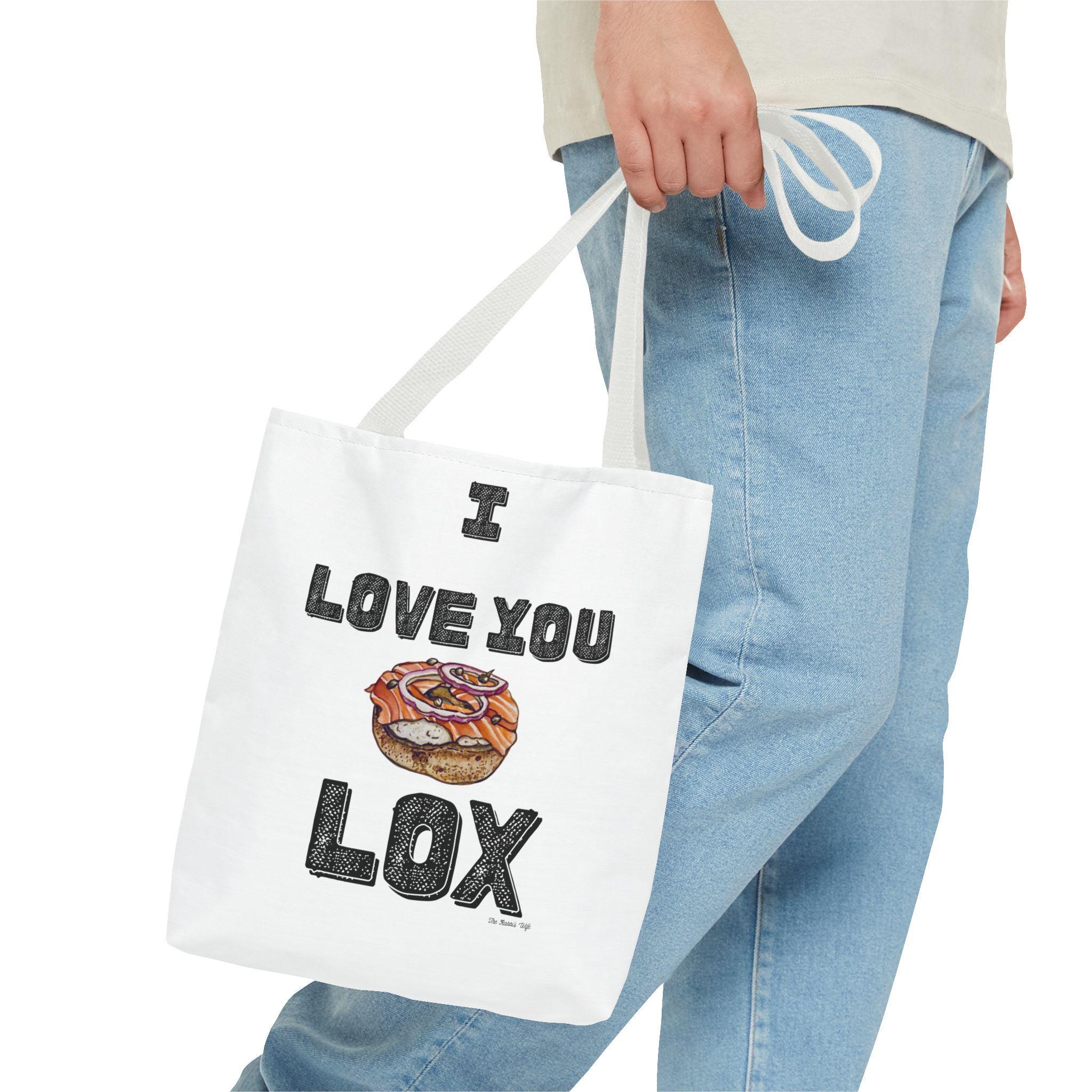 Funny Lox Bagel Tote Bag, Jewish Foodie Gift