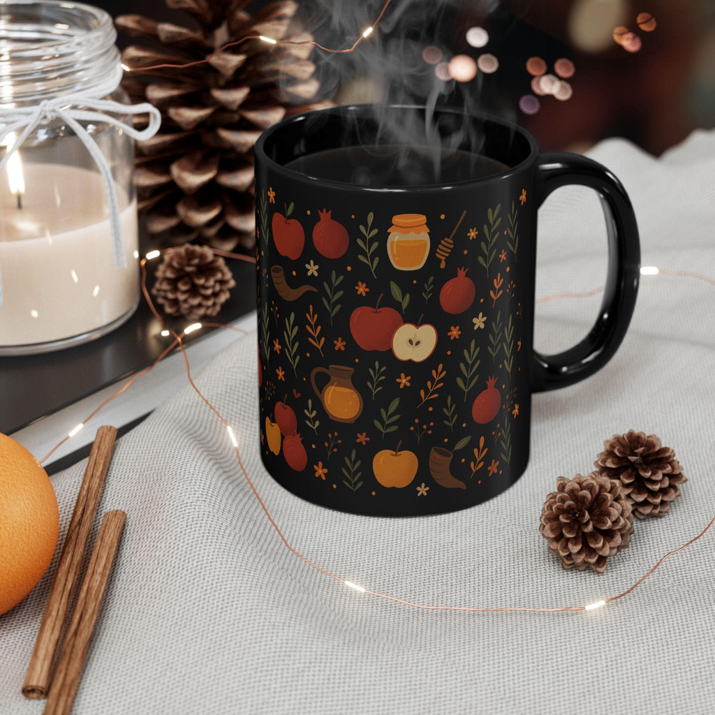 Rosh Hashanah Floral Mug, Jewish New Year Gift